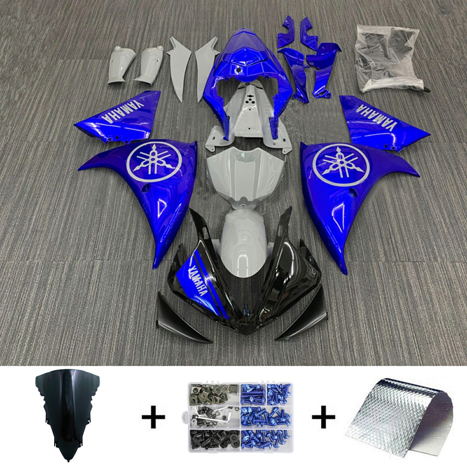 Amotopart Yamaha YZF 1000 R1 2009-2011 Kit de carenado de carrocería de plástico ABS