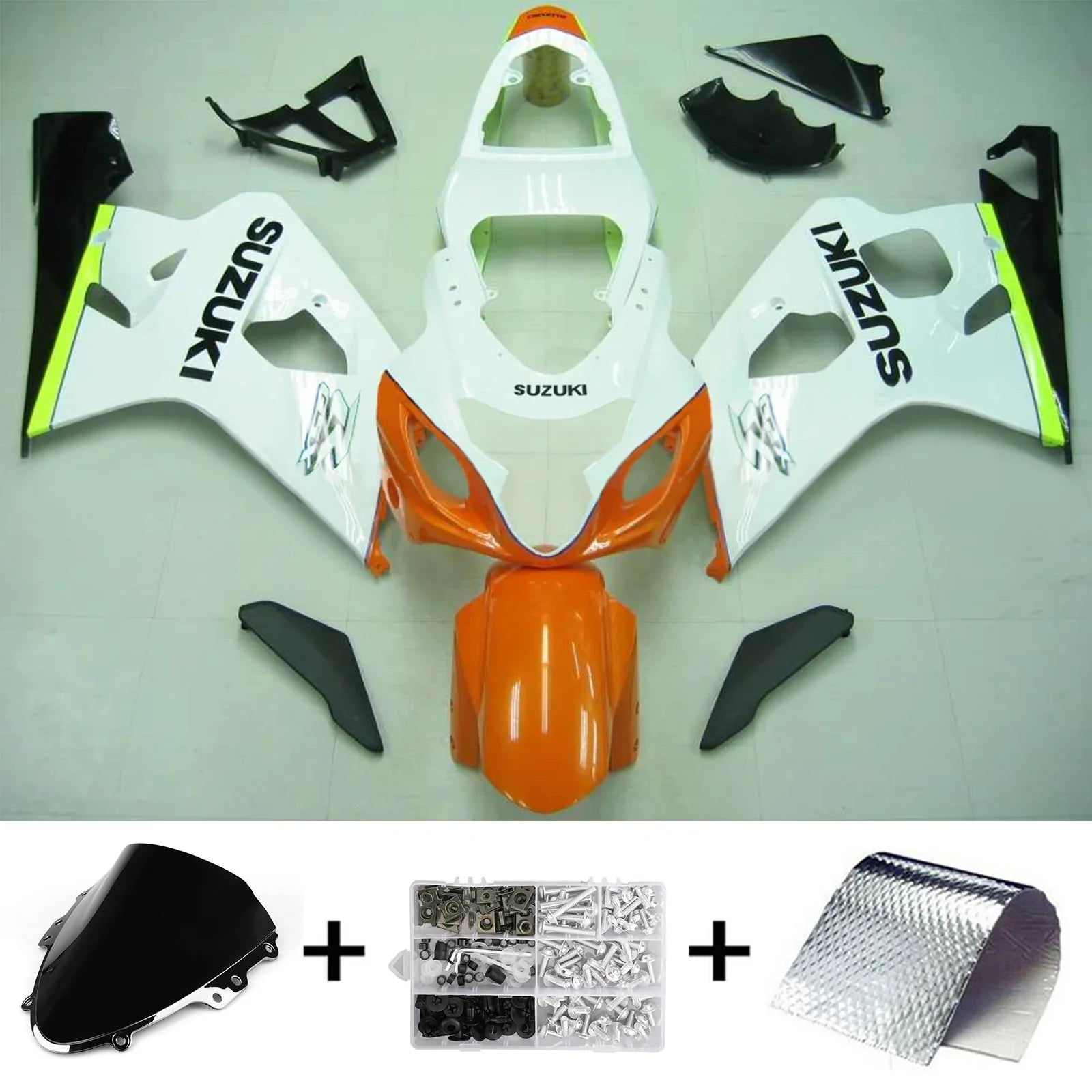 Amotopart Suzuki GSXR 600/750 2004-2005 Kit Carénage Carrosserie Plastique ABS