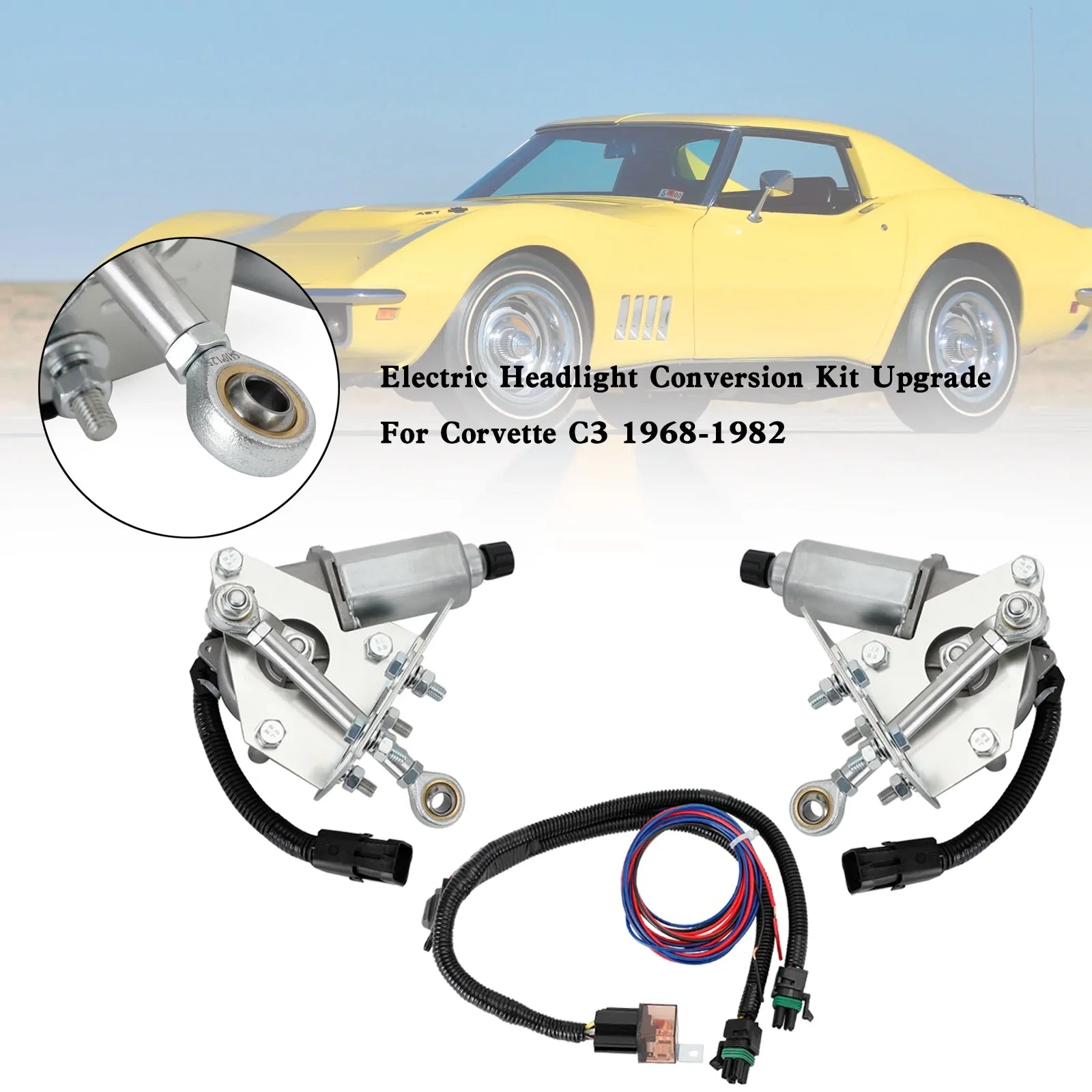 Aggiornamento kit conversione faro elettrico Corvette C3 1968-1982