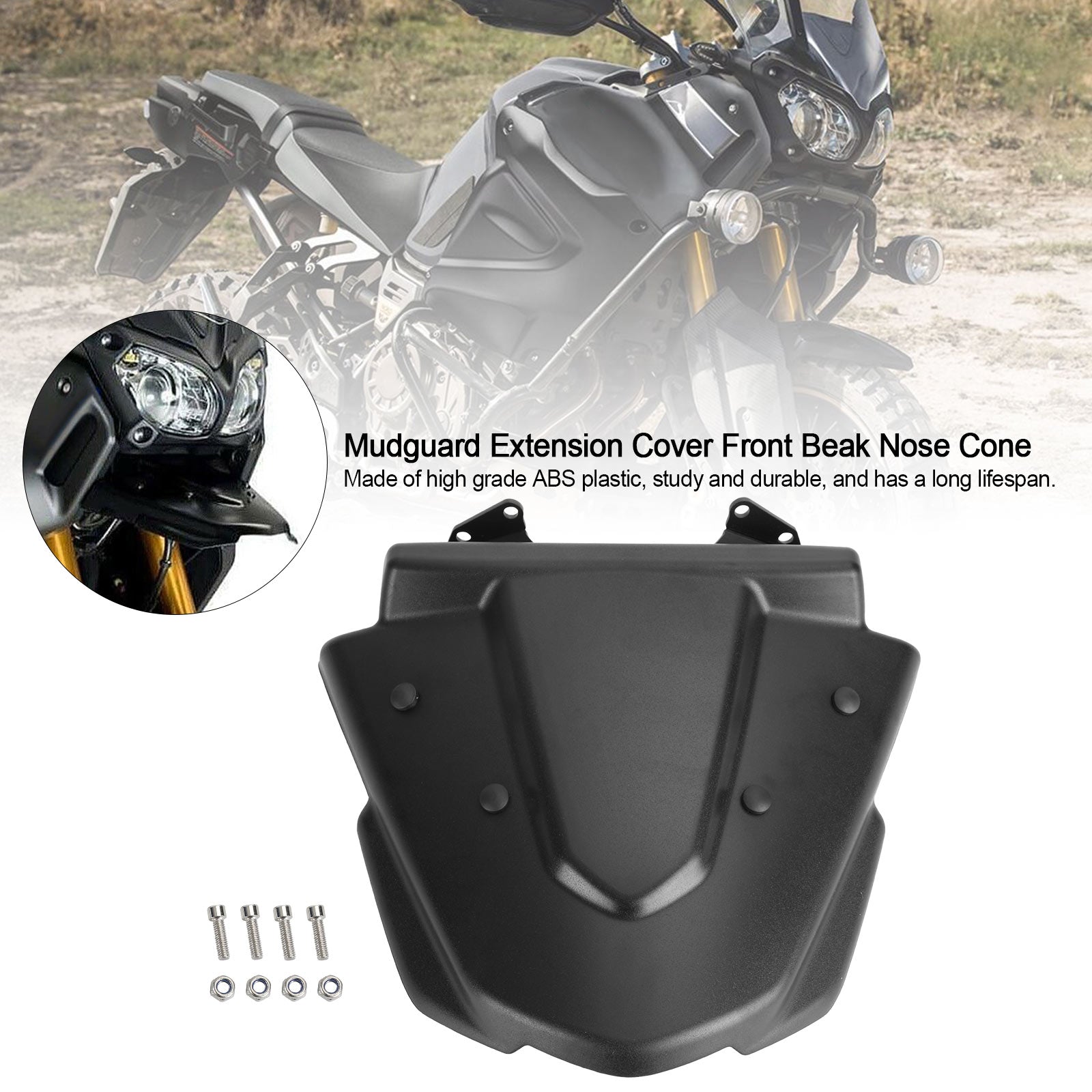 Couvercle d'extension de garde-boue bec avant cône de nez pour Yamaha XT1200Z 2014-2021
