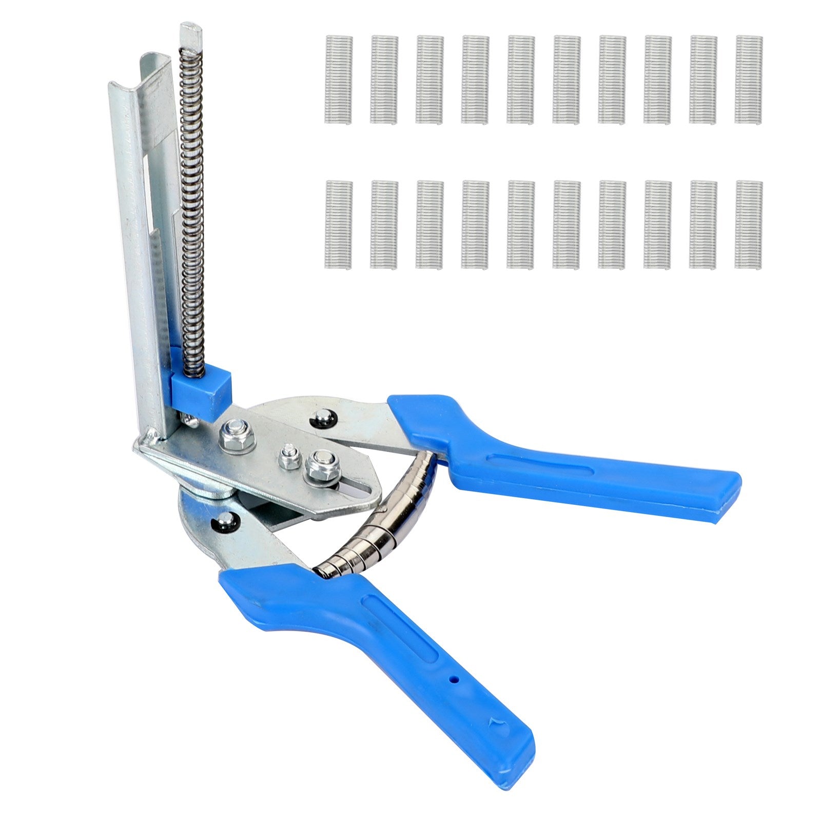 MXTIMWAN Pince à Anneaux De Porc + 1200 Clips C – Pince Grillage Rapide Pour Clôtures, Cages, Poulaillers, Treillis