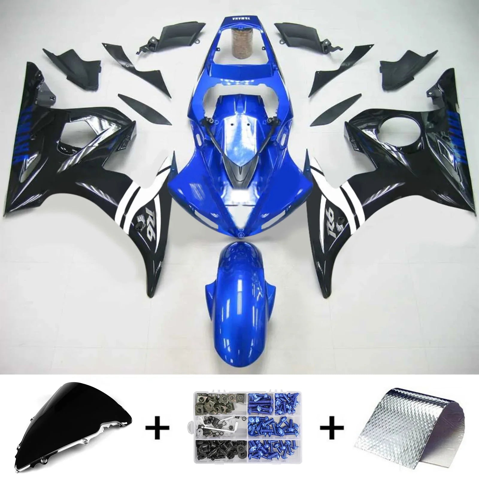 Kit Carenado Amotopart para Yamaha YZF 600 R6 2005 Genérico