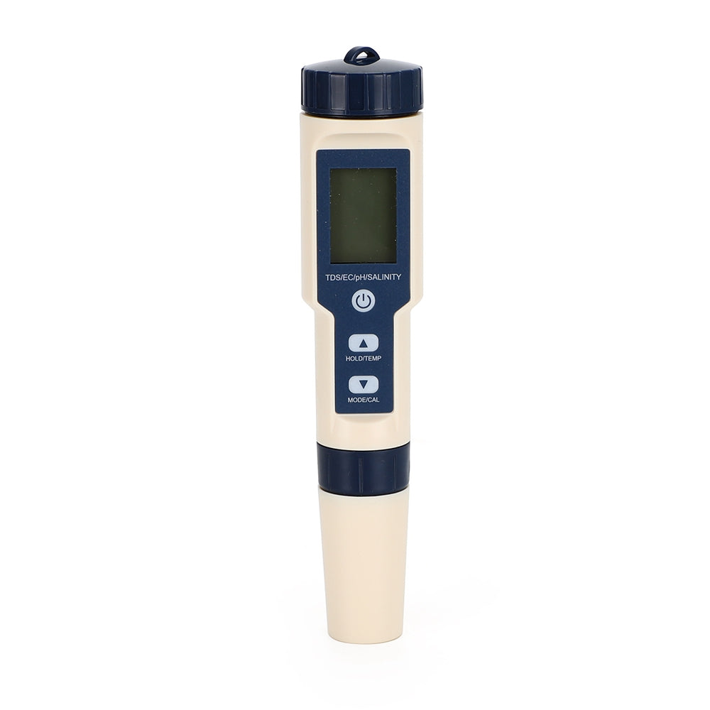 PH Mètre 5 en 1 pH EC TDS Salinité Température Testeur pH Piscine PH Mètre 5 en 1 pH EC TDS Salinité Température Testeur pH Piscine