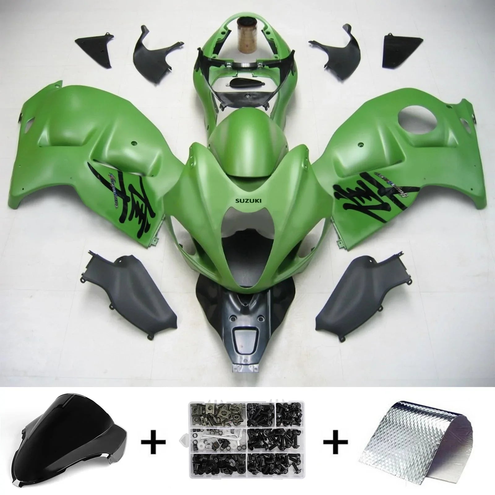 Amotopart Suzuki Hayabusa GSXR1300 1999-2007 Kit Carénage Carrosserie Plastique ABS