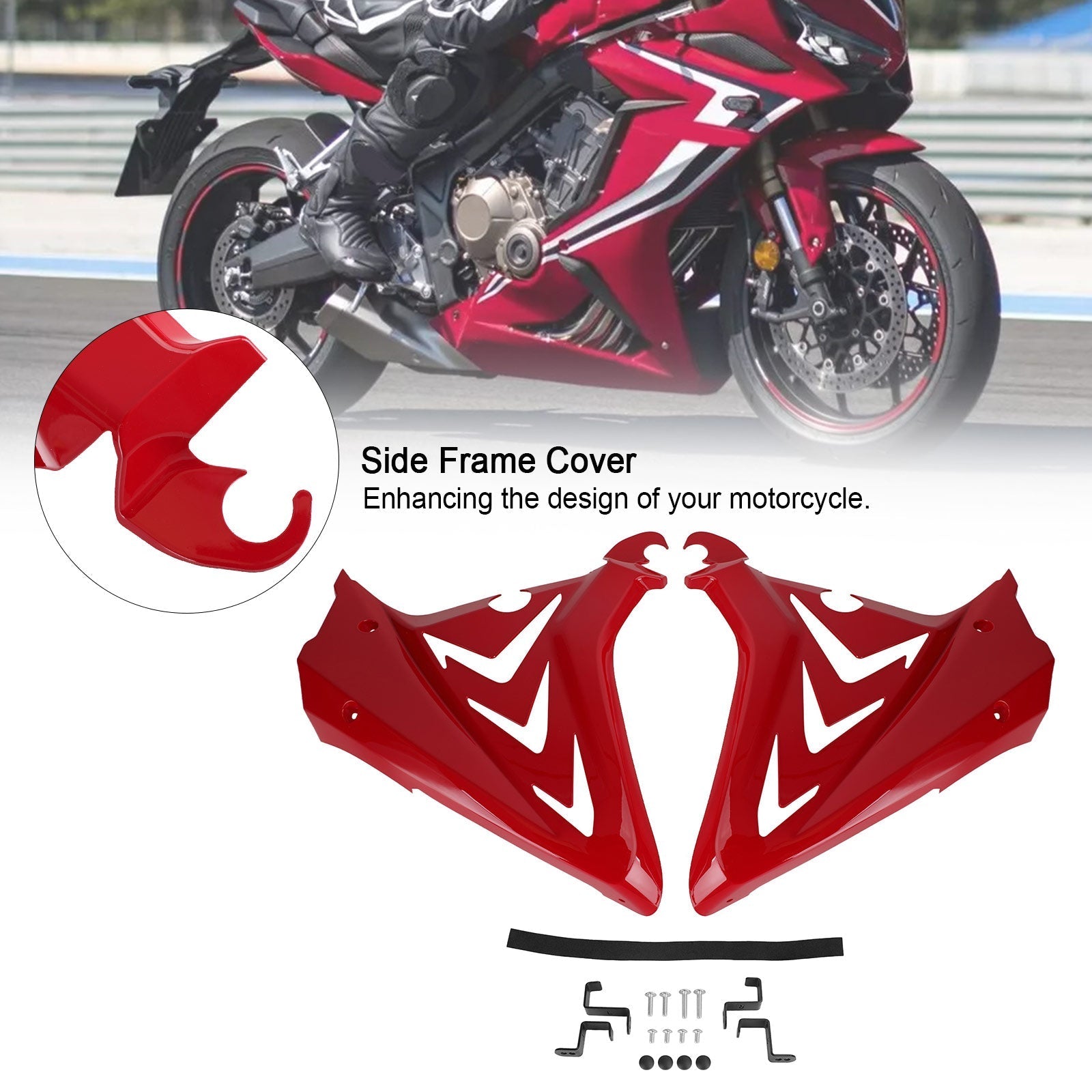 Paneles de cubierta de marco lateral carenados para Honda CBR650R 2019 2020 2021 genérico