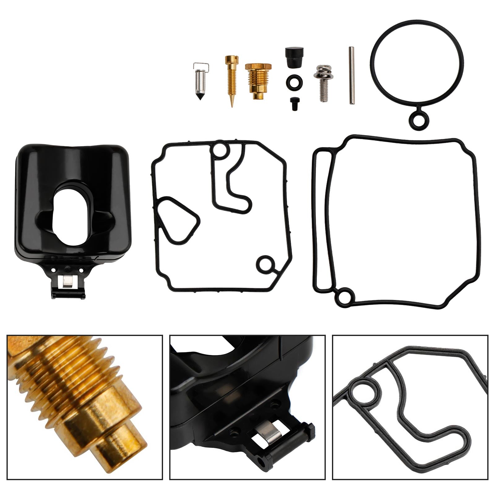 Kit de reconstrucción de carburador apto para motor fueraborda Yamaha de 2 tiempos 40HP 50HP