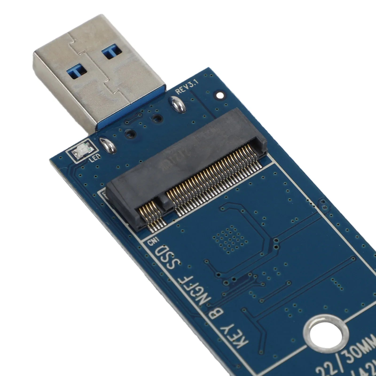 Adaptador M.2 a USB B Key M.2 SSD Adaptador Protocolo SATA para 2230 2242 2260 2280