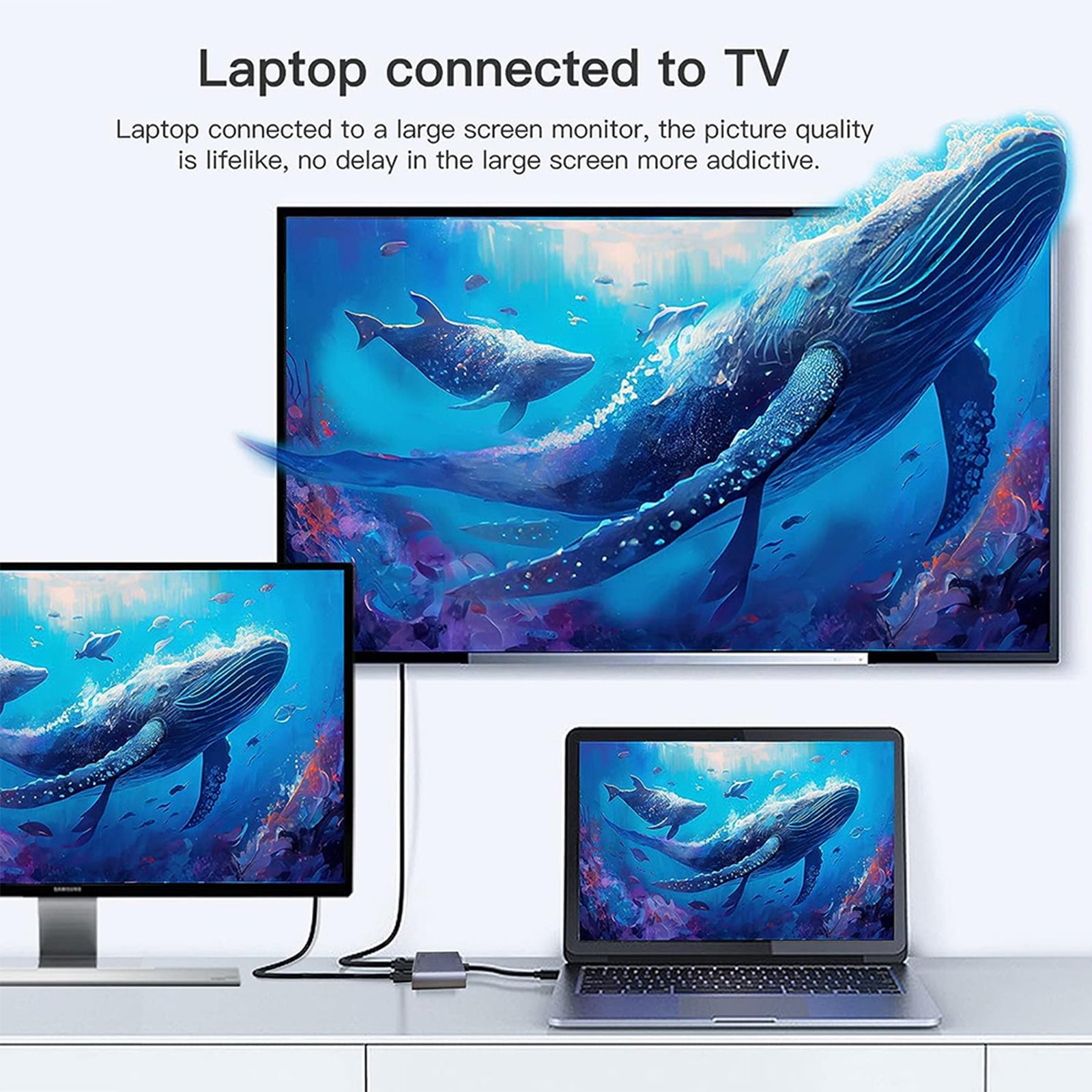 USB3.0 Type-C naar Dual HD 1080P Converter Schermuitbreiding voor laptop Hetzelfde scherm