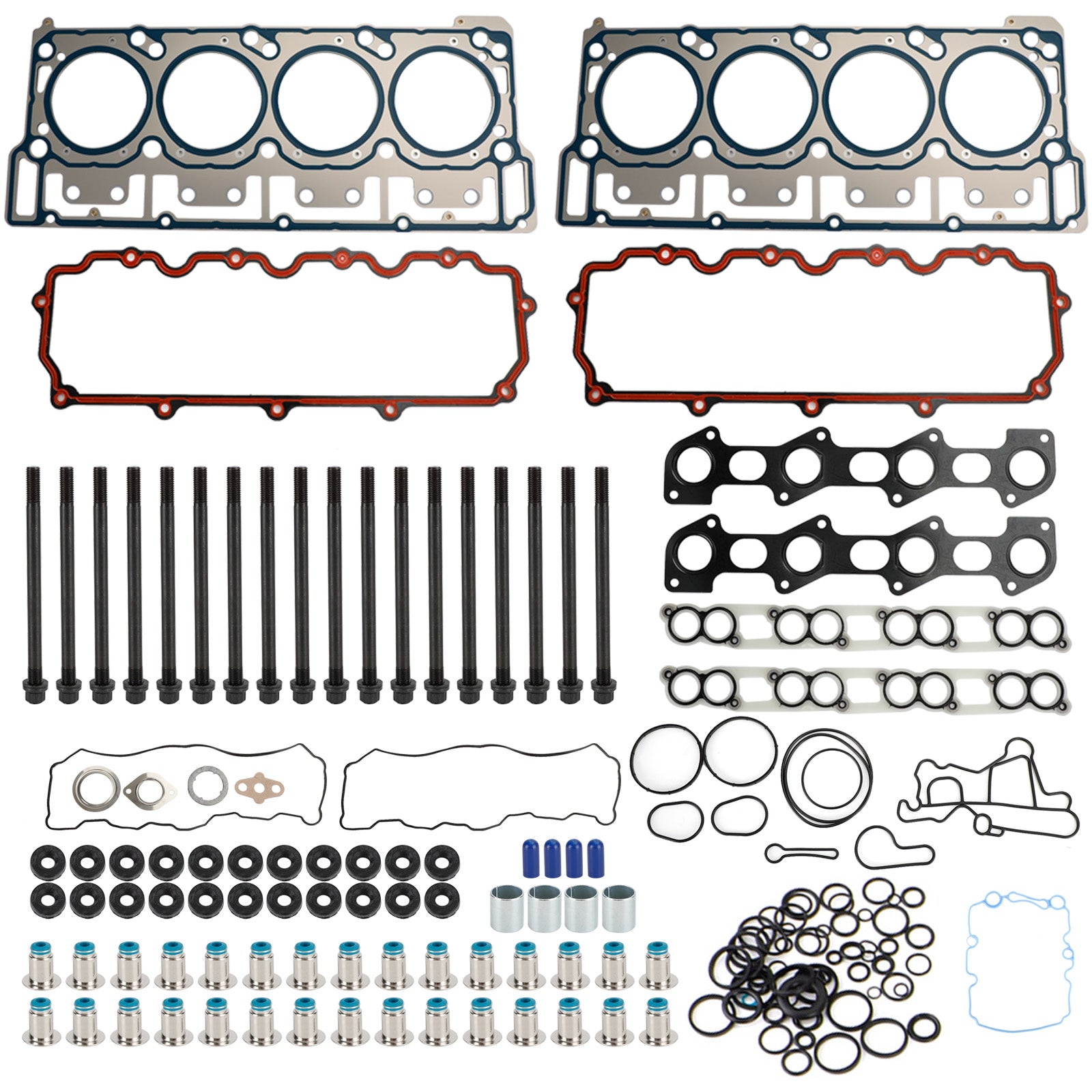 2003-2007 Ford F-250 F-350 F-450 F-550 6.0L V8 Diesel 0.709 in cabeza perno y kit de juntas de cabeza 2504202