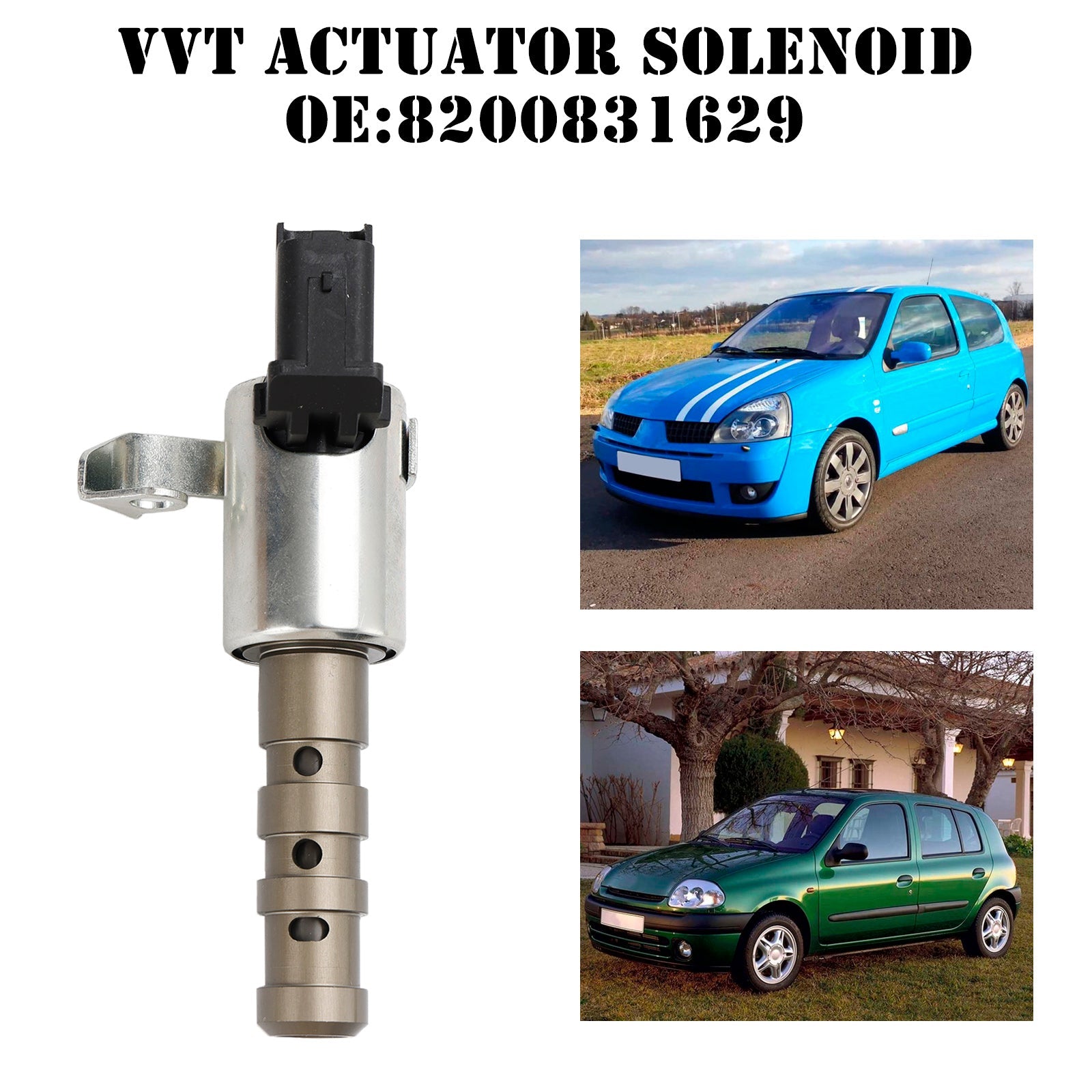 Solénoïde d&#39;actionneur VVT à distribution Variable de soupape de moteur 8200831629 pour Renault Clio