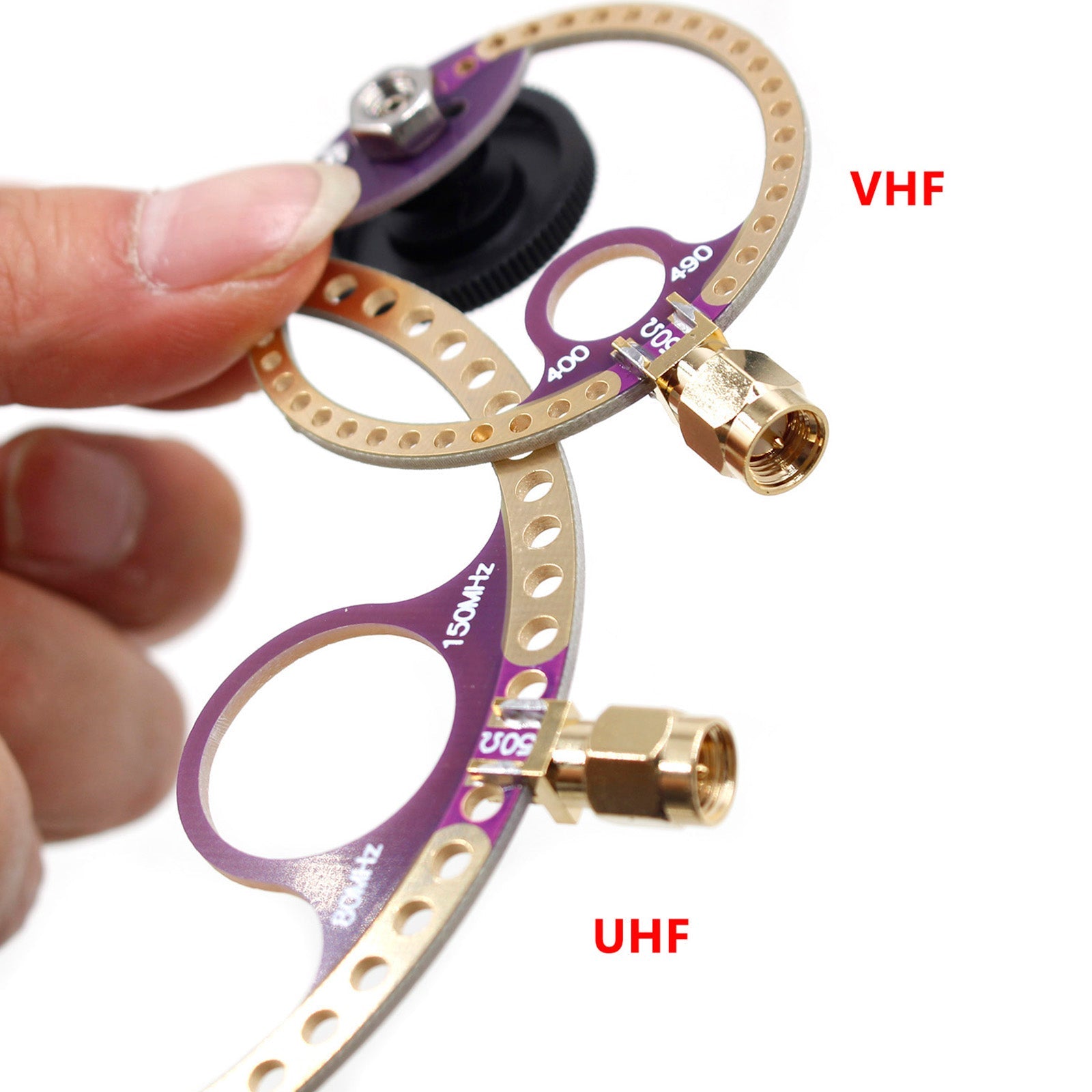 2x Antenne Donut VHF UHF FM Mini Boucle pour Récepteur Radio HFDY Malahiteam DSP DSP2