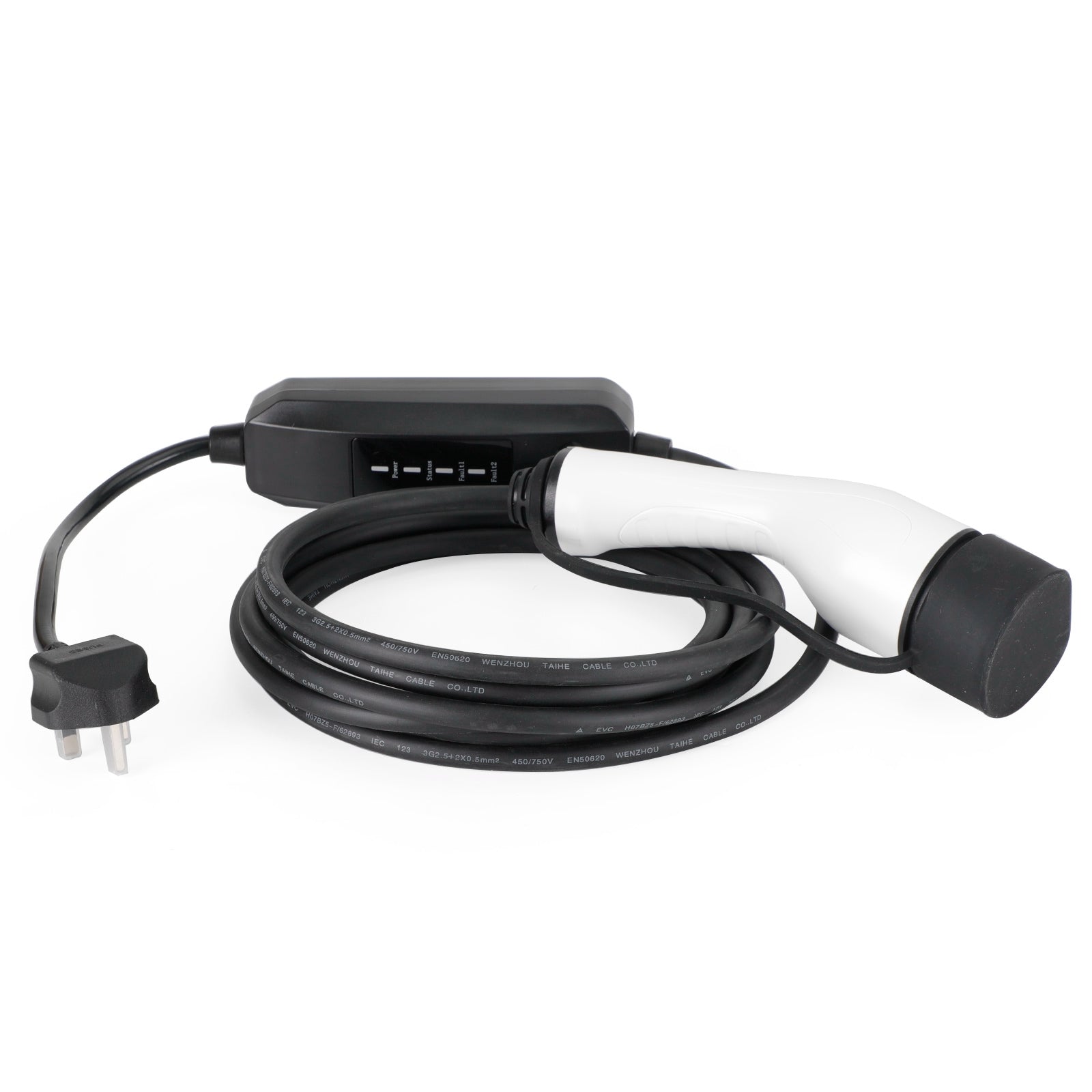 Type 2 13A Câble de charge EV Pring Plug Portable - Chargeur de voiture électrique de 5,5 m à 3 broches