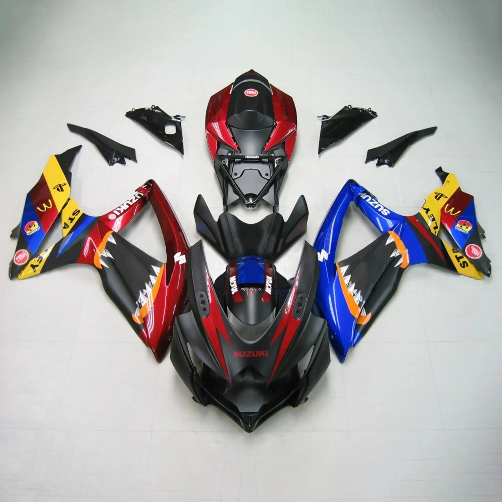 Amotopart Suzuki GSXR 600/750 2008-2010 Kit carenatura plastica ABS K8