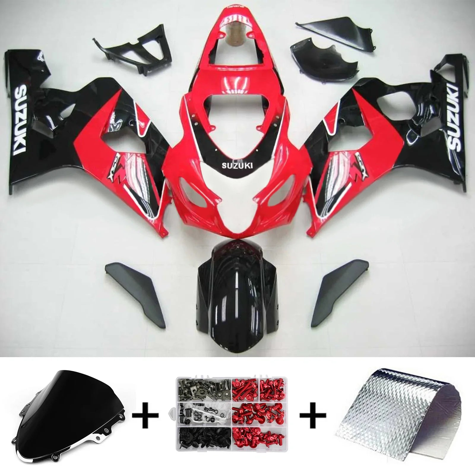 Amotopart Suzuki GSXR 600/750 2004-2005 Kit Carenatura Plastica ABS per Carrozzeria