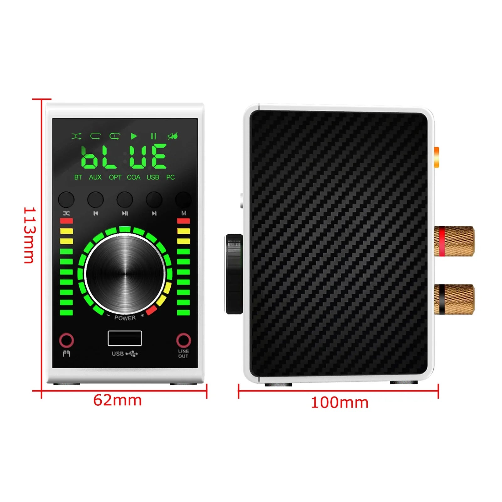 Mini amplificatore digitale HiFi Audio Bluetooth 5.0 Classe D Amplificatore 68W*2 Home Car