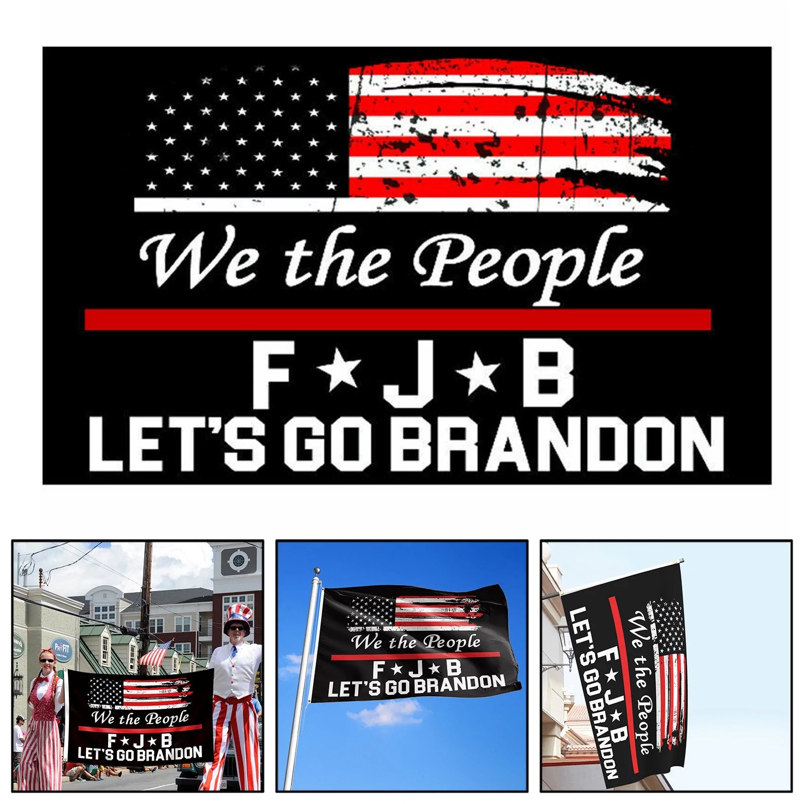 Let's Go Brandon Flag 3x5ft Divertente FJB Anti Joe Biden 2021 Garden House Yard Flag