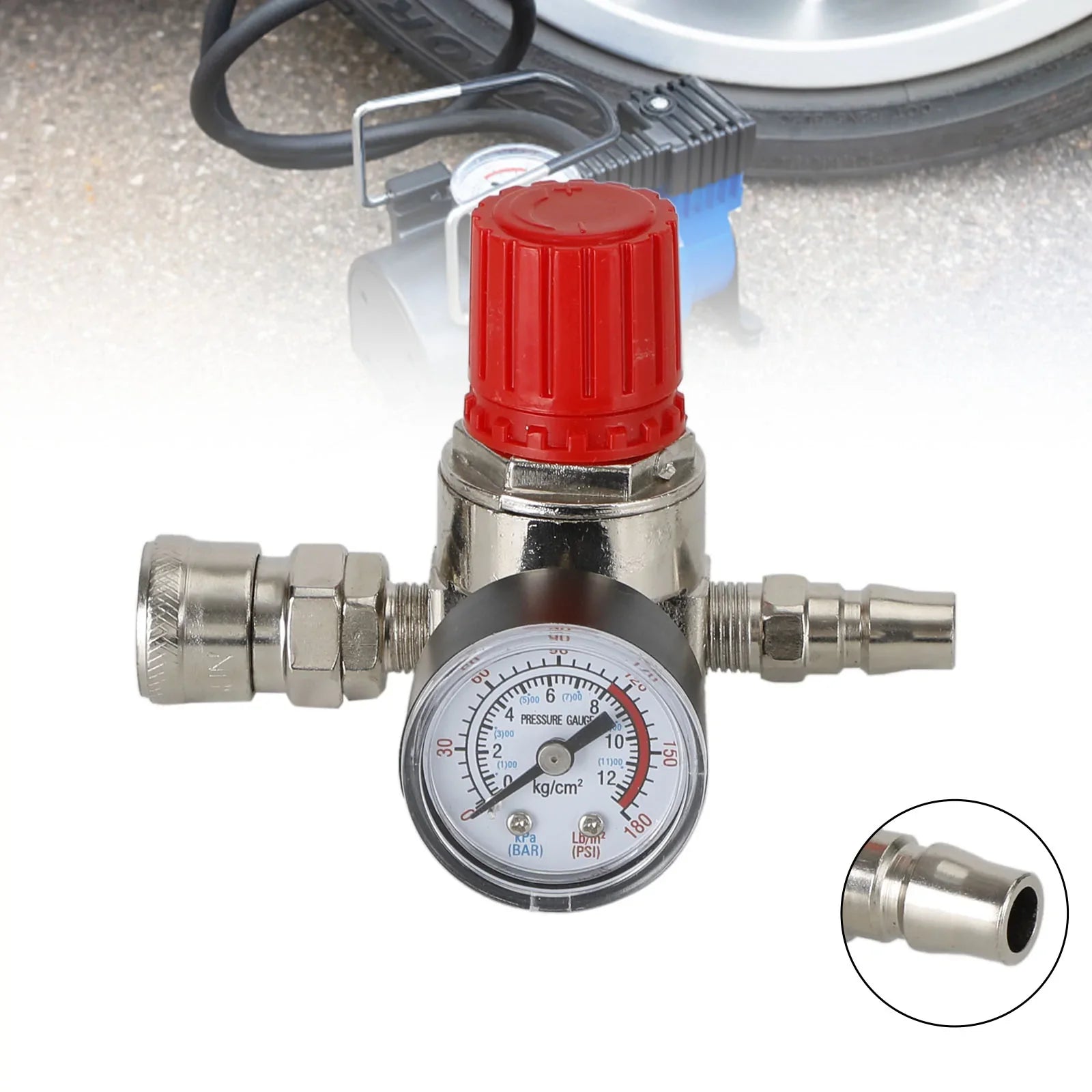 Compresseur d'air 1/4" Régulateur Manomètre Commutateur Valve Control 175 Psi