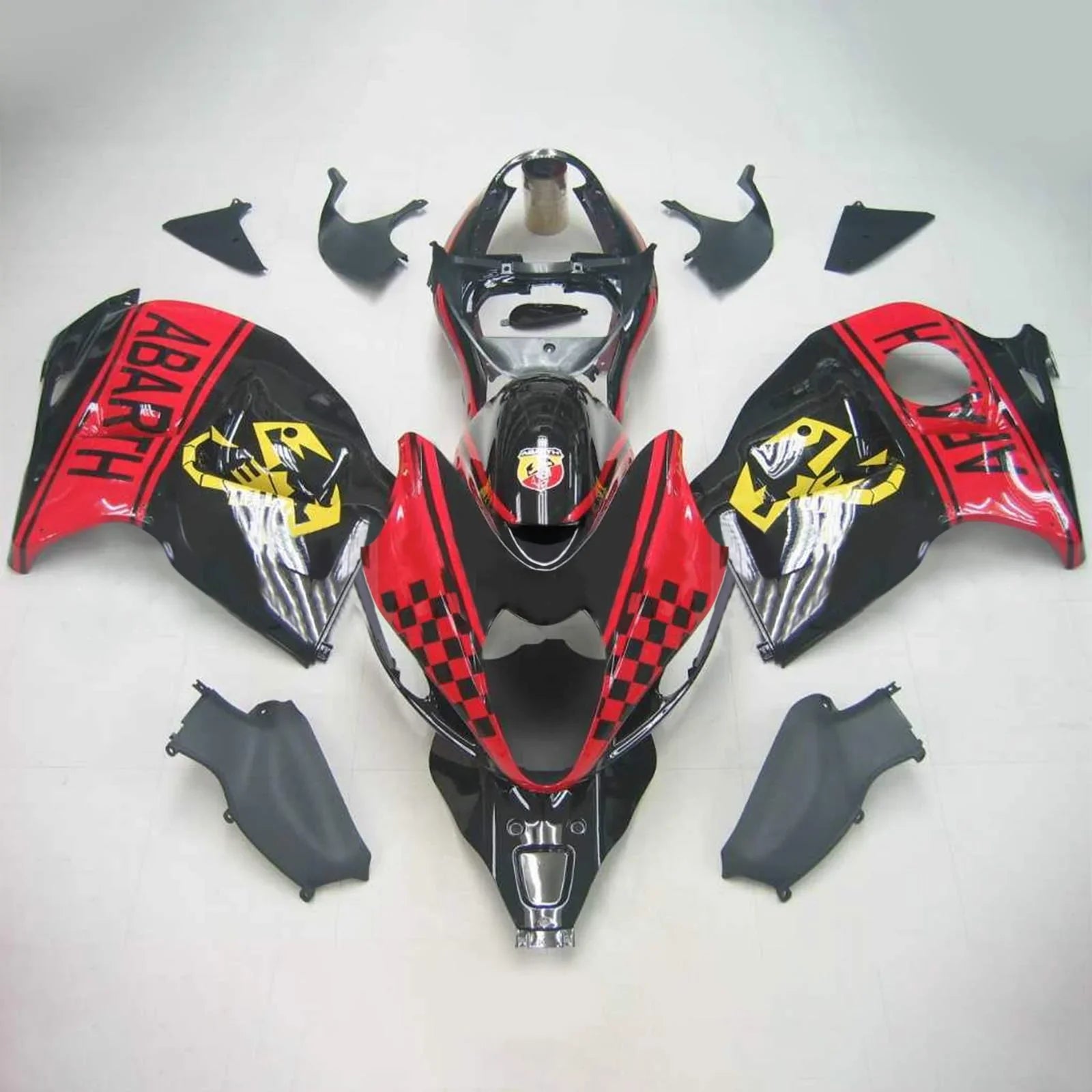 Amotopart Suzuki Hayabusa GSXR1300 1999-2007 Kit Carénage Carrosserie Plastique ABS