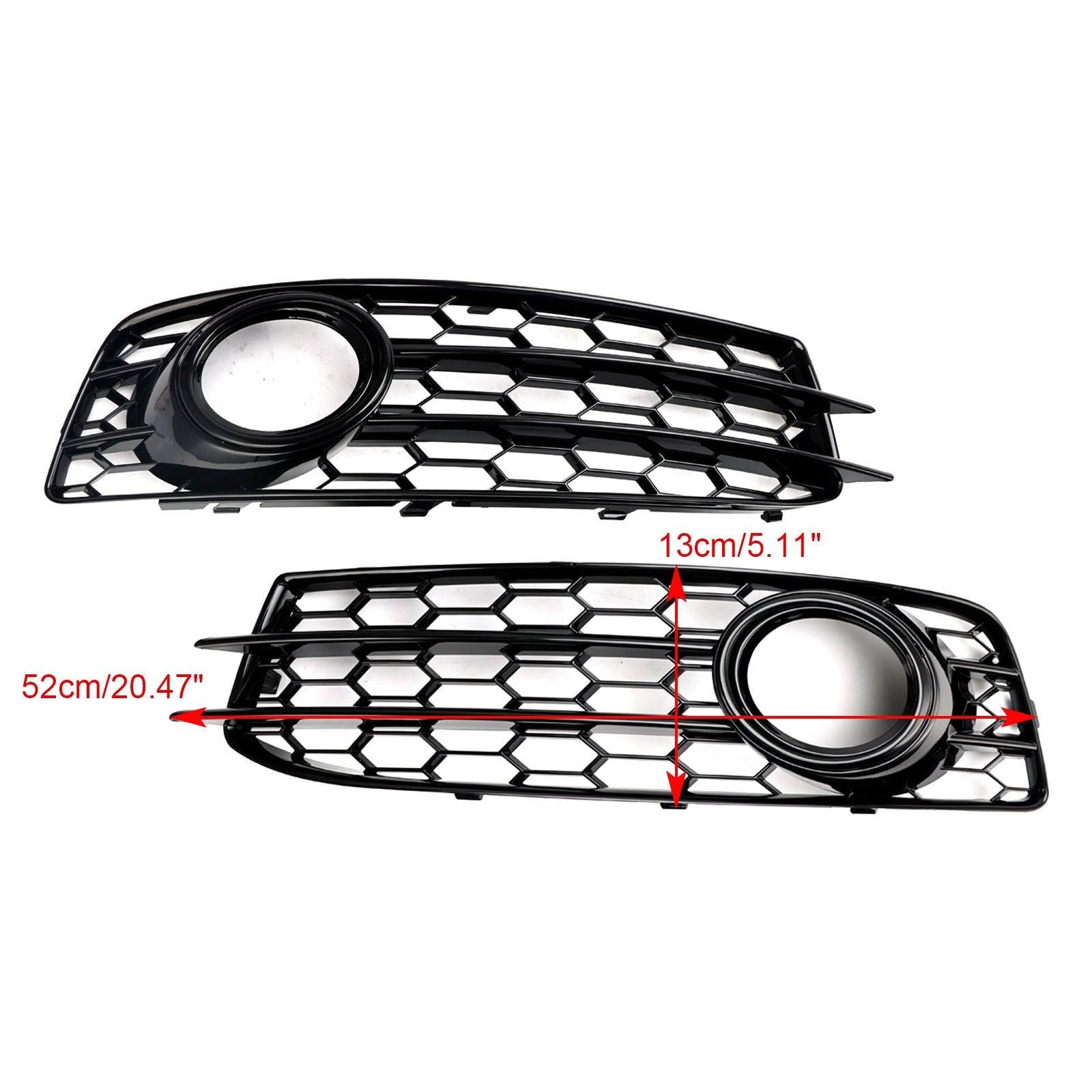 Audi A3 8P S-Line 2009-2012 Couverture de grille de phare antibrouillard de pare-chocs avant en nid d'abeille