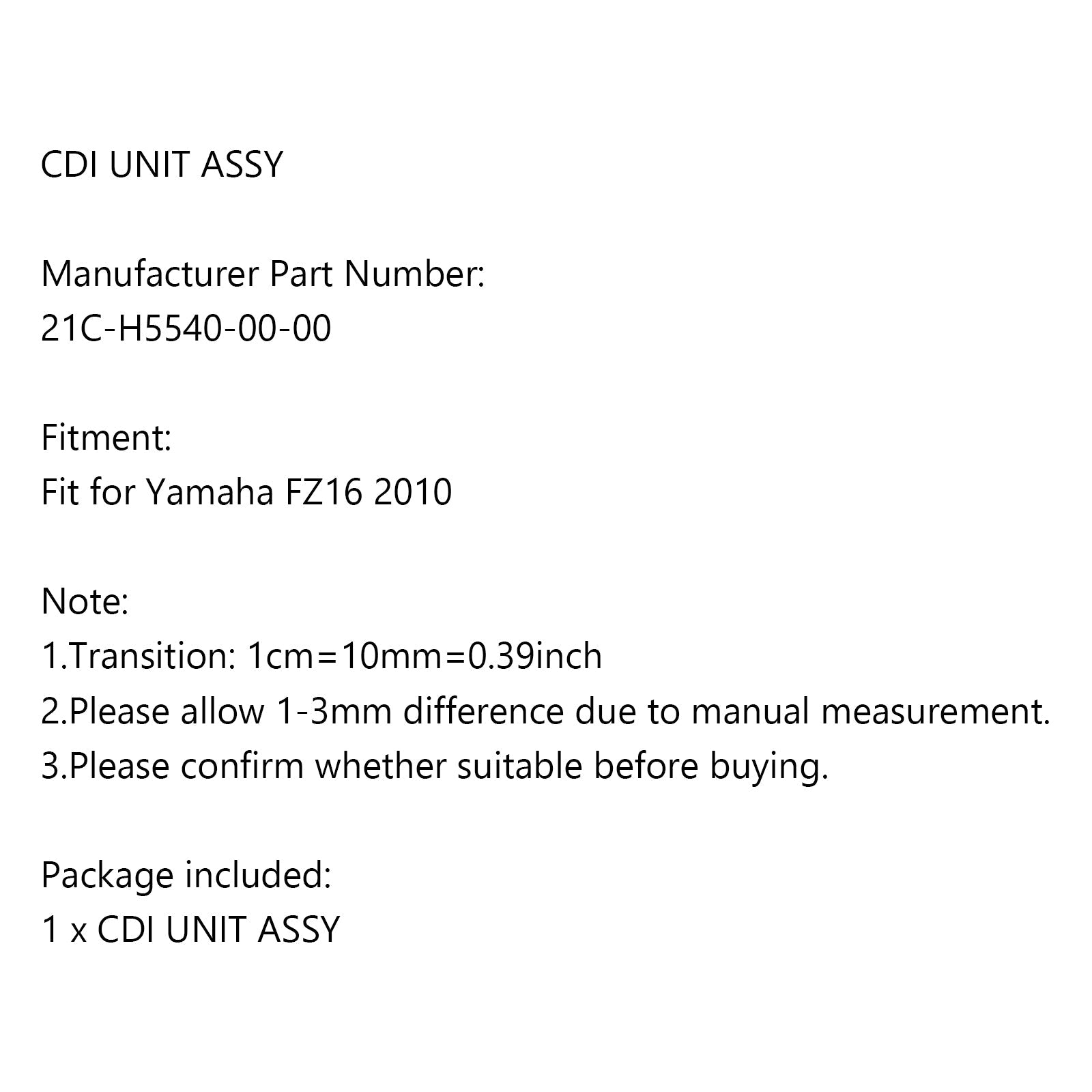 Unité CDI ASSY Allumeur CDI pour Yamaha FZ16 FZ-16 2010 Générique