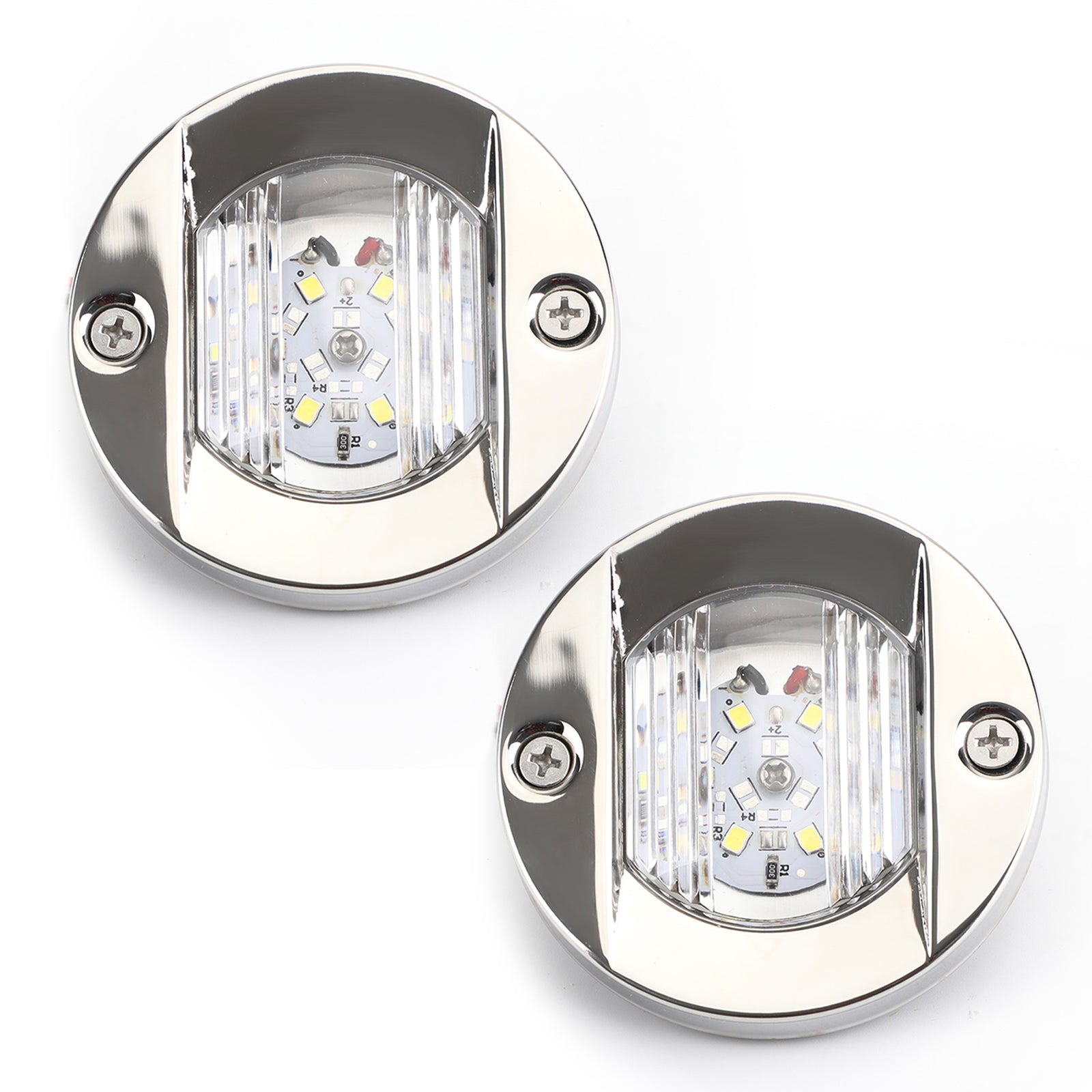 2pcs LED mornariška jahta jahta krom sidrno krmo svetlob