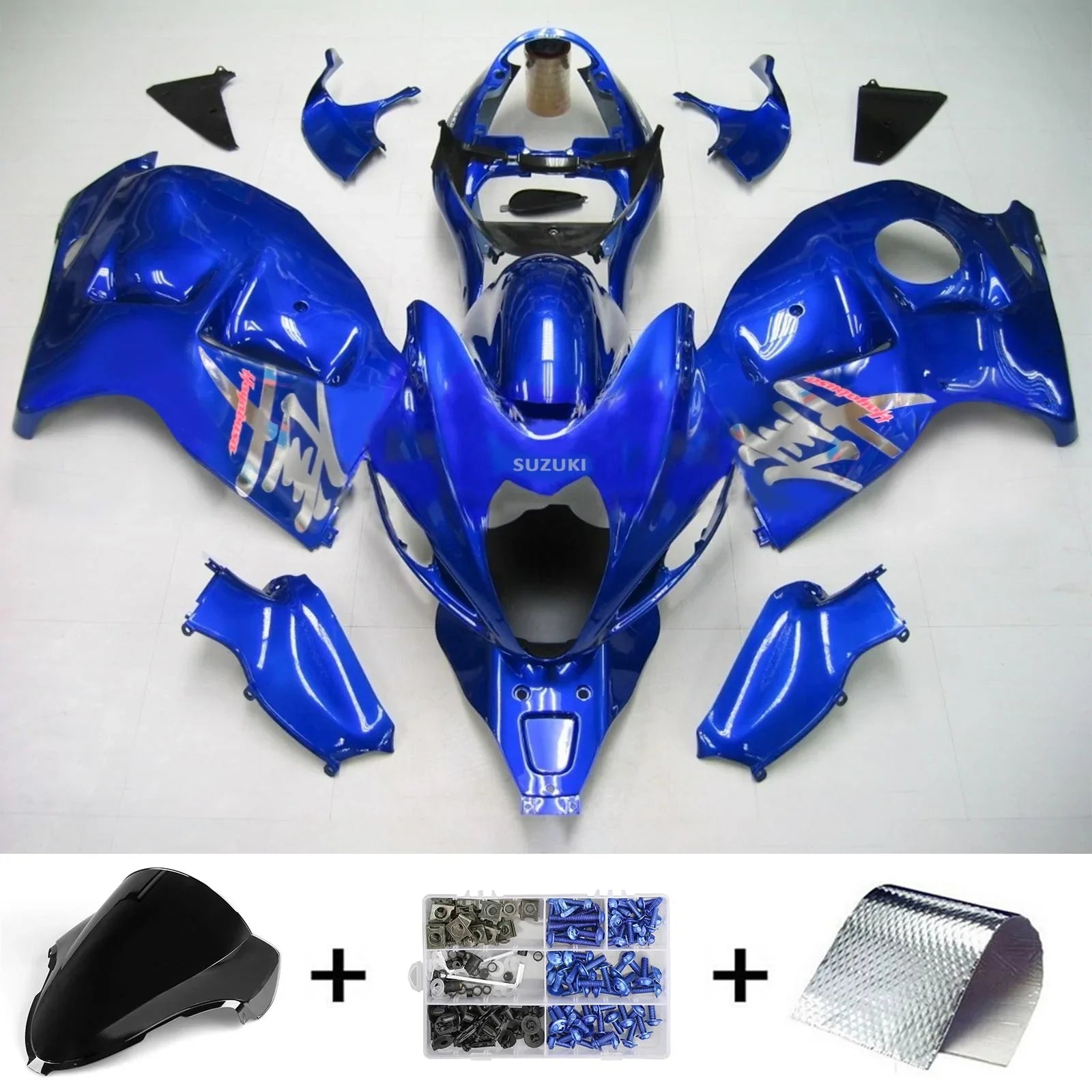 Amotopart Suzuki Hayabusa GSXR1300 1999-2007 Kit de carenado de carrocería de plástico ABS