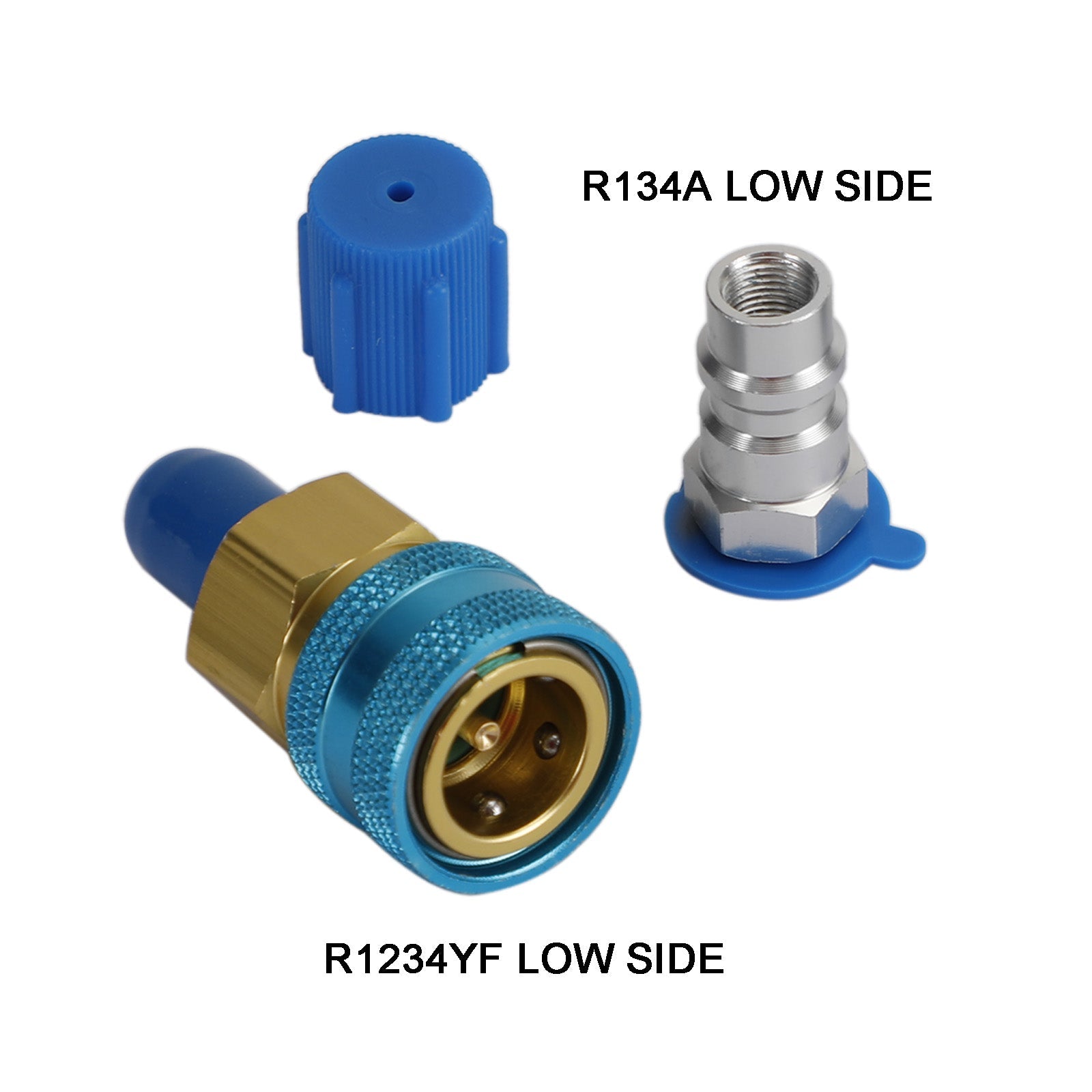 Raccordo adattatore per tubo di ricarica CA Low Side Quick Connect da R1234YF a R134A