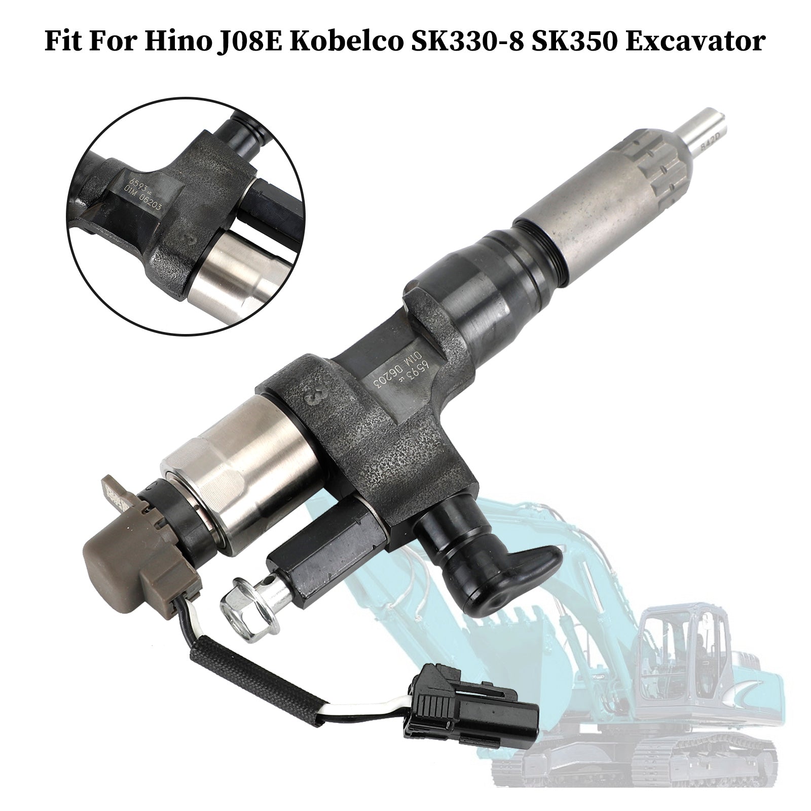 1984-2018 Hino J08E Kobelco 3.8 4.7 Diesel 1PCS Injecteurs de Carburant 095000-6593