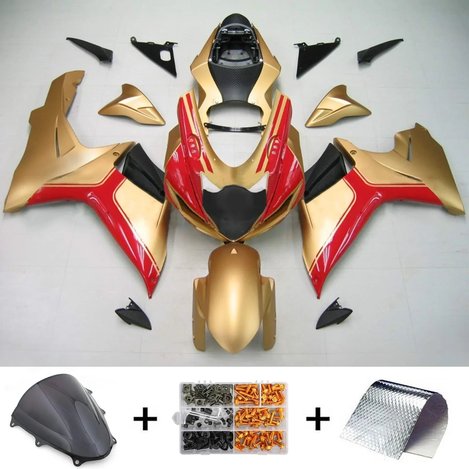 Amotopart Suzuki GSXR 600/750 2011-2021 K11 Carénage Kit Carrosserie Plastique ABS