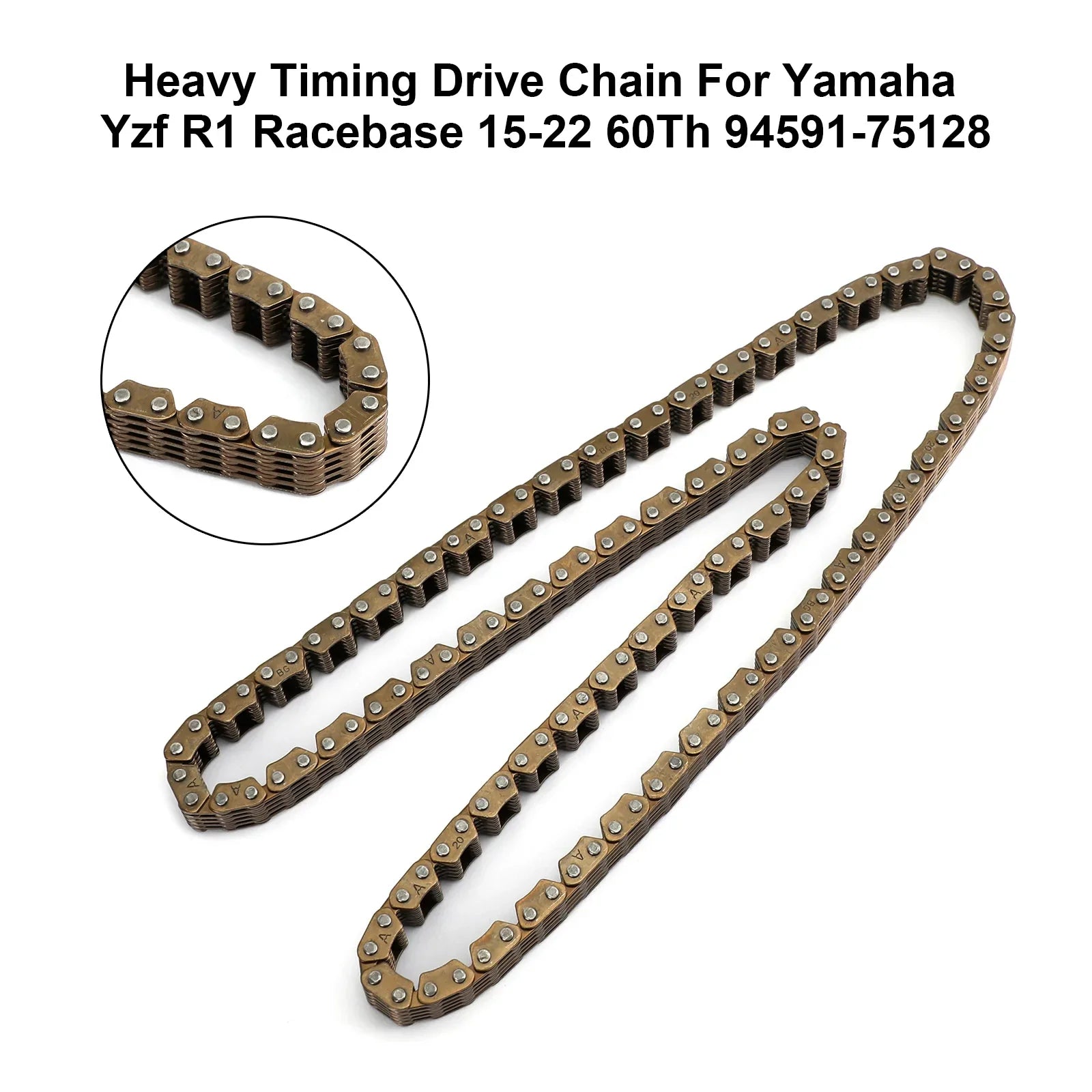 2015-2022 Yamaha Yzf R1 Racebase 60Th 94591-75128 Chaîne de transmission Chaîne robuste