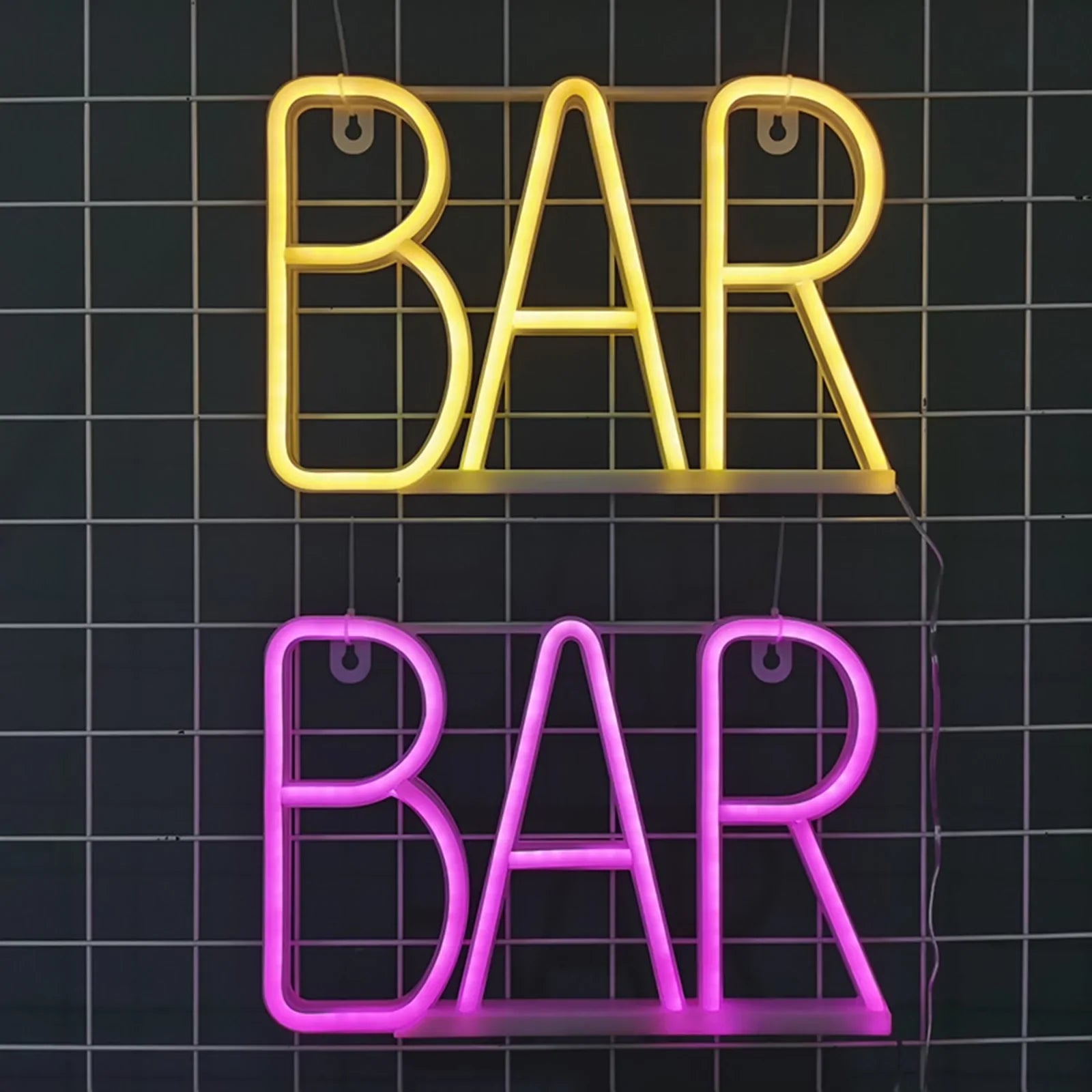 BAR LED Insegna al neon Luci da comodino Lampada da notte per bambini Camera dei bambini alimentata tramite USB