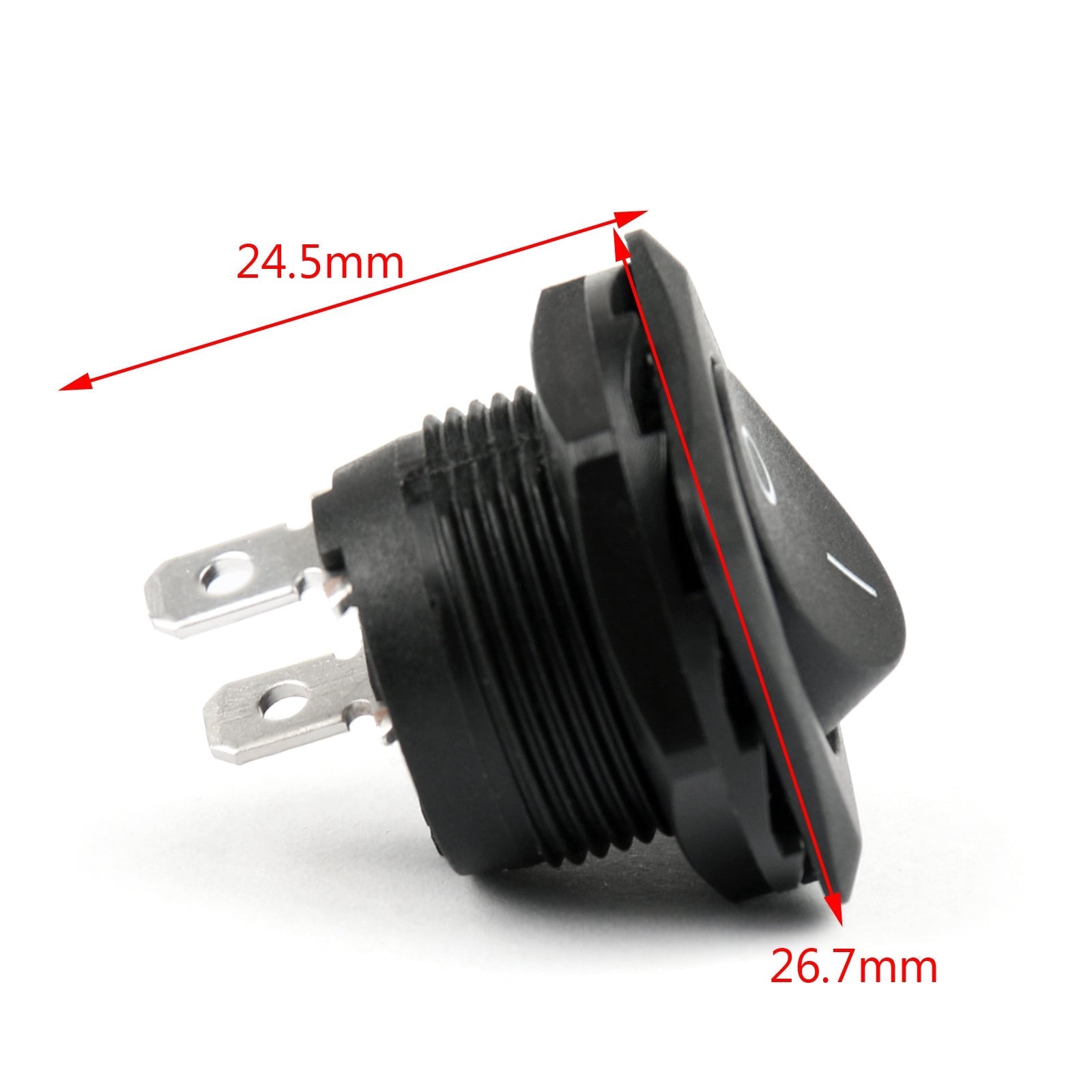 Interrupteur à bascule pour bateau rond R13-135A SPST 2Pin ON-OFF 10A/250VAC 16A/125VAC