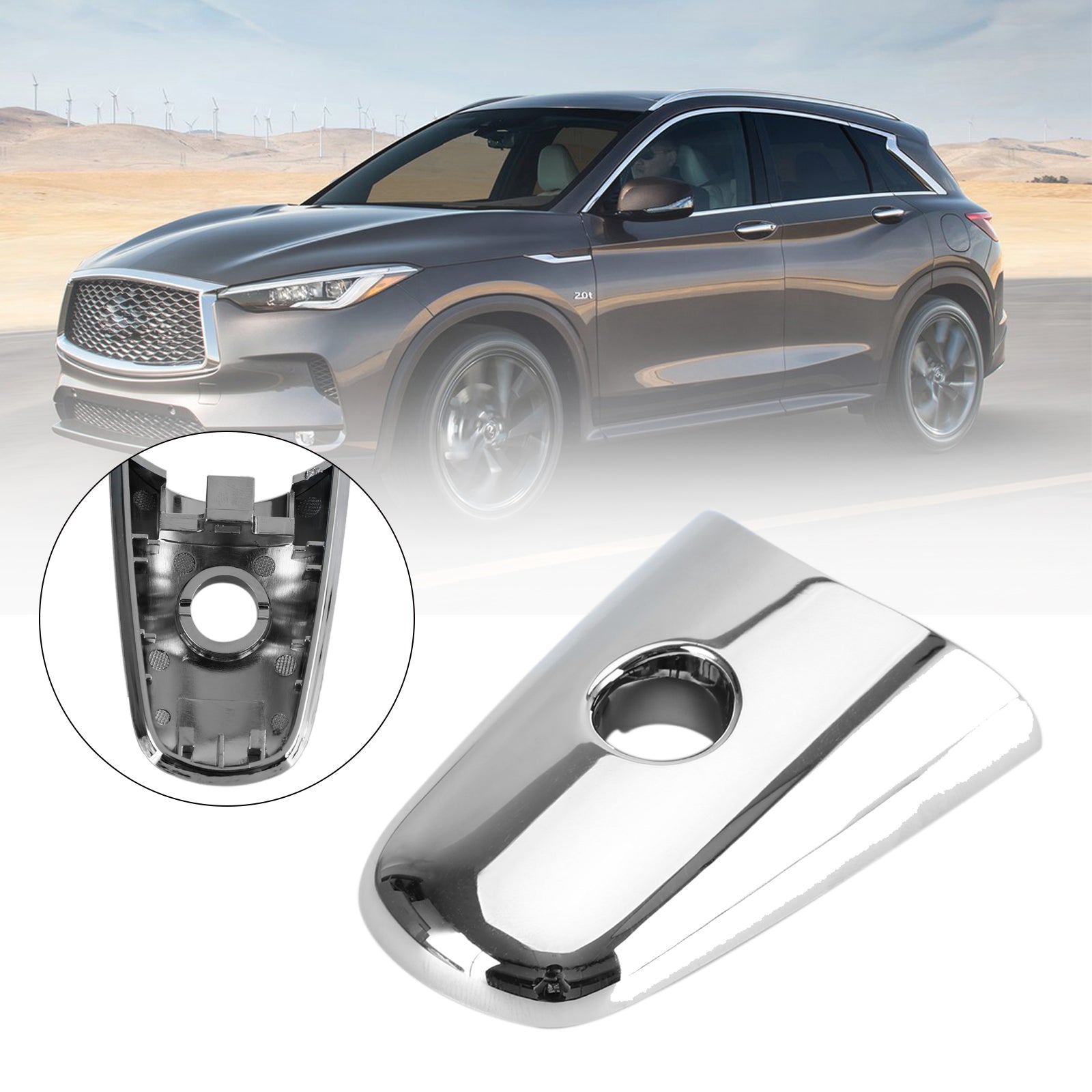 Infiniti QX60 QX70 QX80 2008-2019 Chromowana naszywka na klamkę 80646-1BA0A