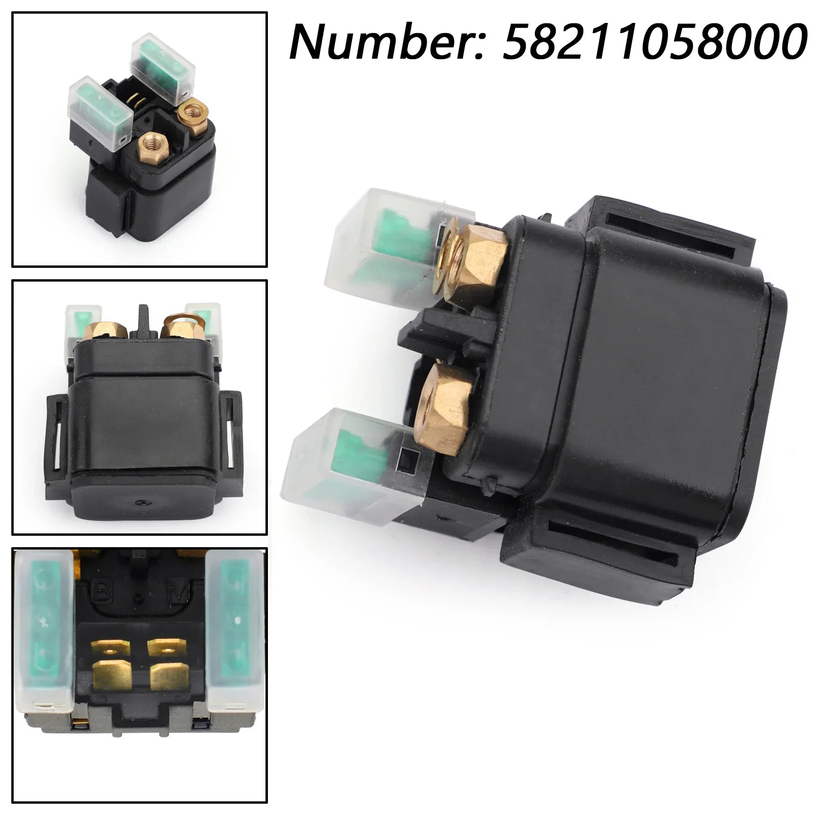 Interruptor de solenoide de relé de arranque 58211058000 para ATV 505 SX 450 EXC 250 SX-F 12-13 Interruptor de solenoide de relé de arranque 58211058000 compatible con 250 SX-F 12-17 450 EXC 640 LC4 genérico