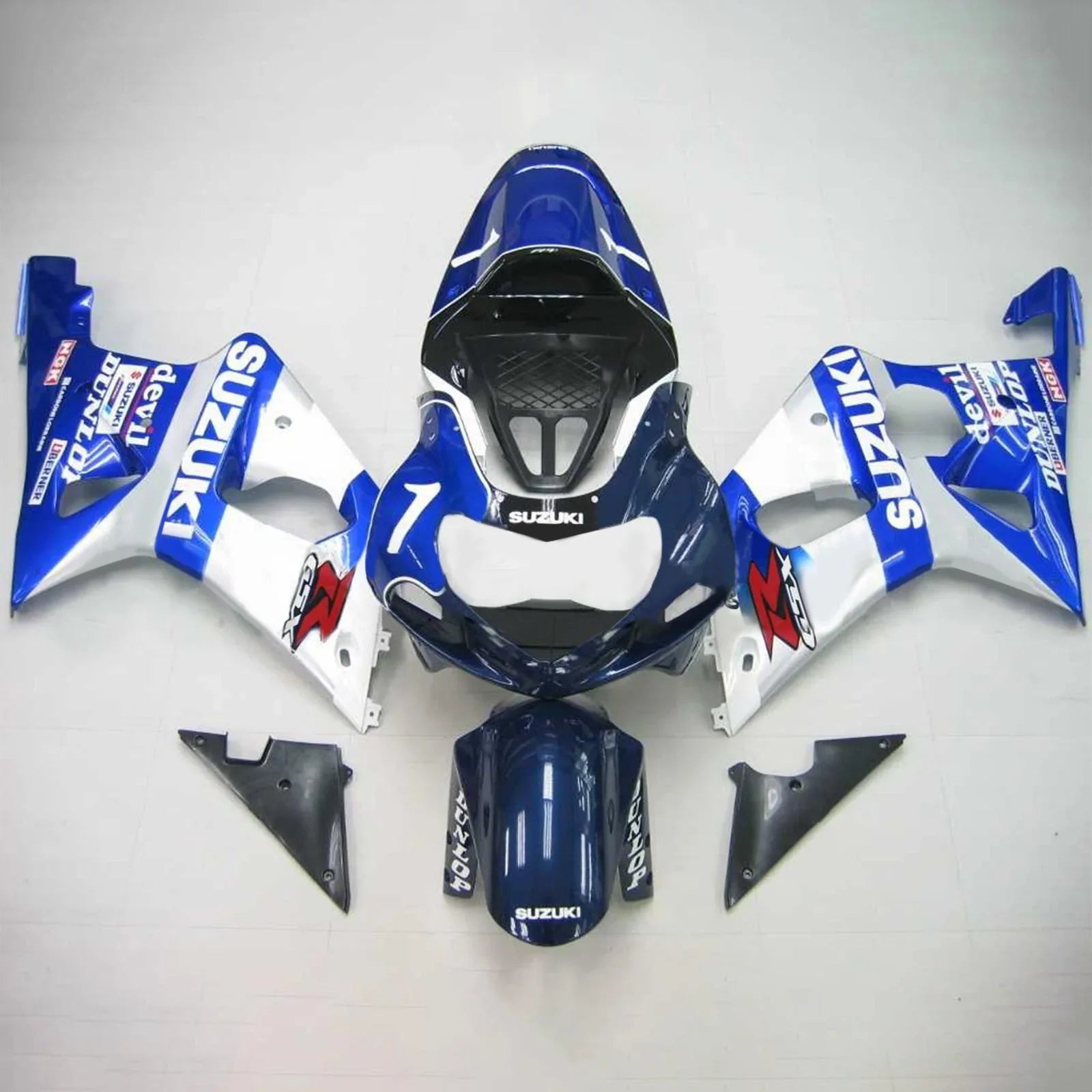 Amotopart Suzuki GSXR1000 2000-2002 Kit de carénage K1 K2