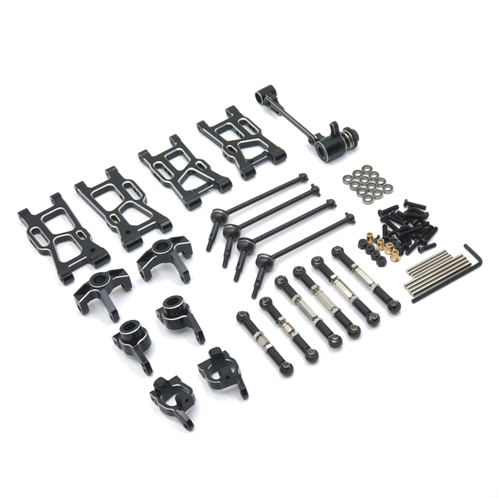 Mise à niveau des pièces métalliques pour Wltoys 1:14 144001 1/12 124017 Base de bras oscillant de voiture RC C