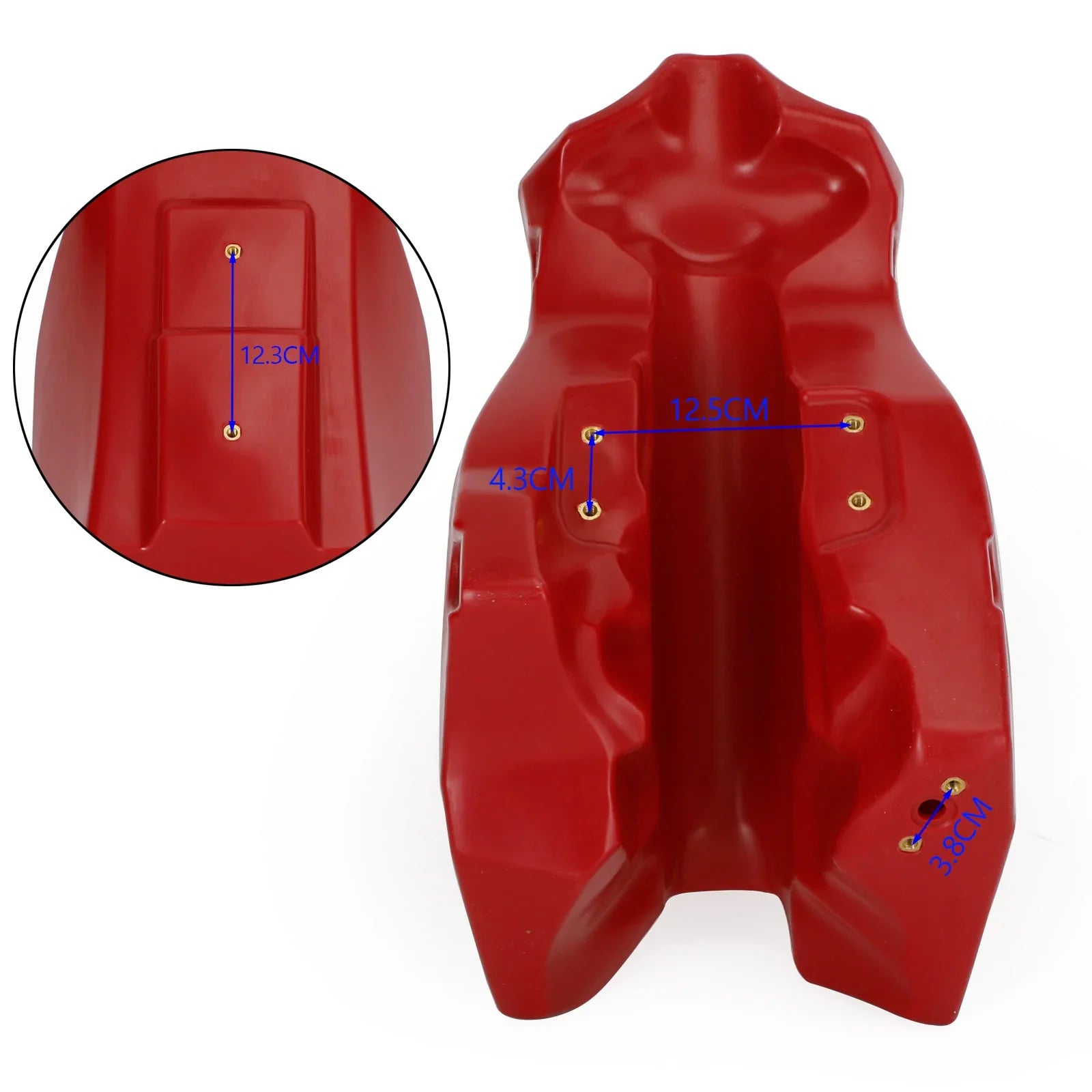 1988-1989 Honda CR250R 2 temps 3,6 Gal Réservoir de carburant à gaz de grande capacité Rouge