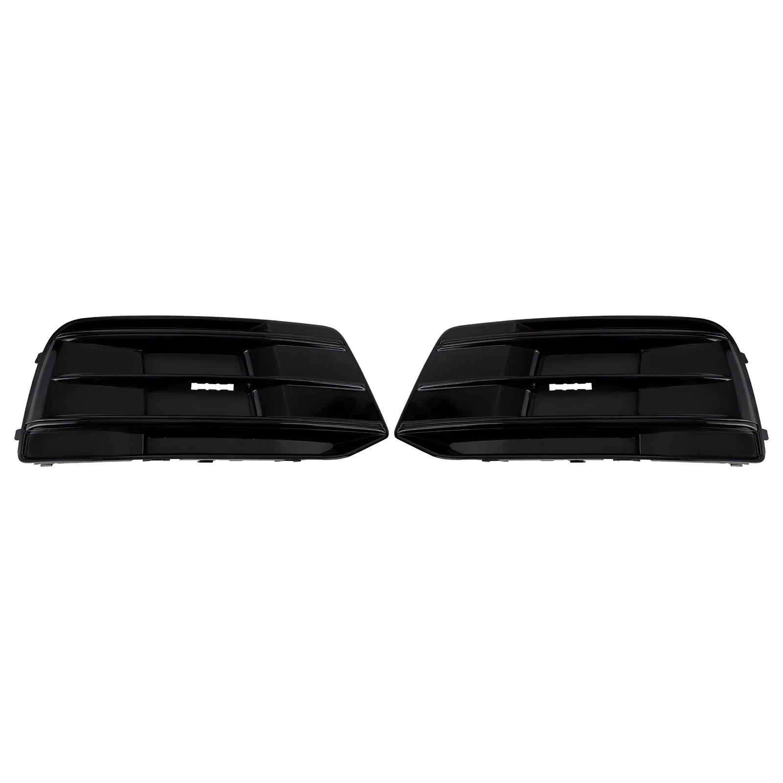 2PCS Audi Q5 2018-2022 Cubierta de parachoques delantero Rejilla Bisel Insertar Negro brillante