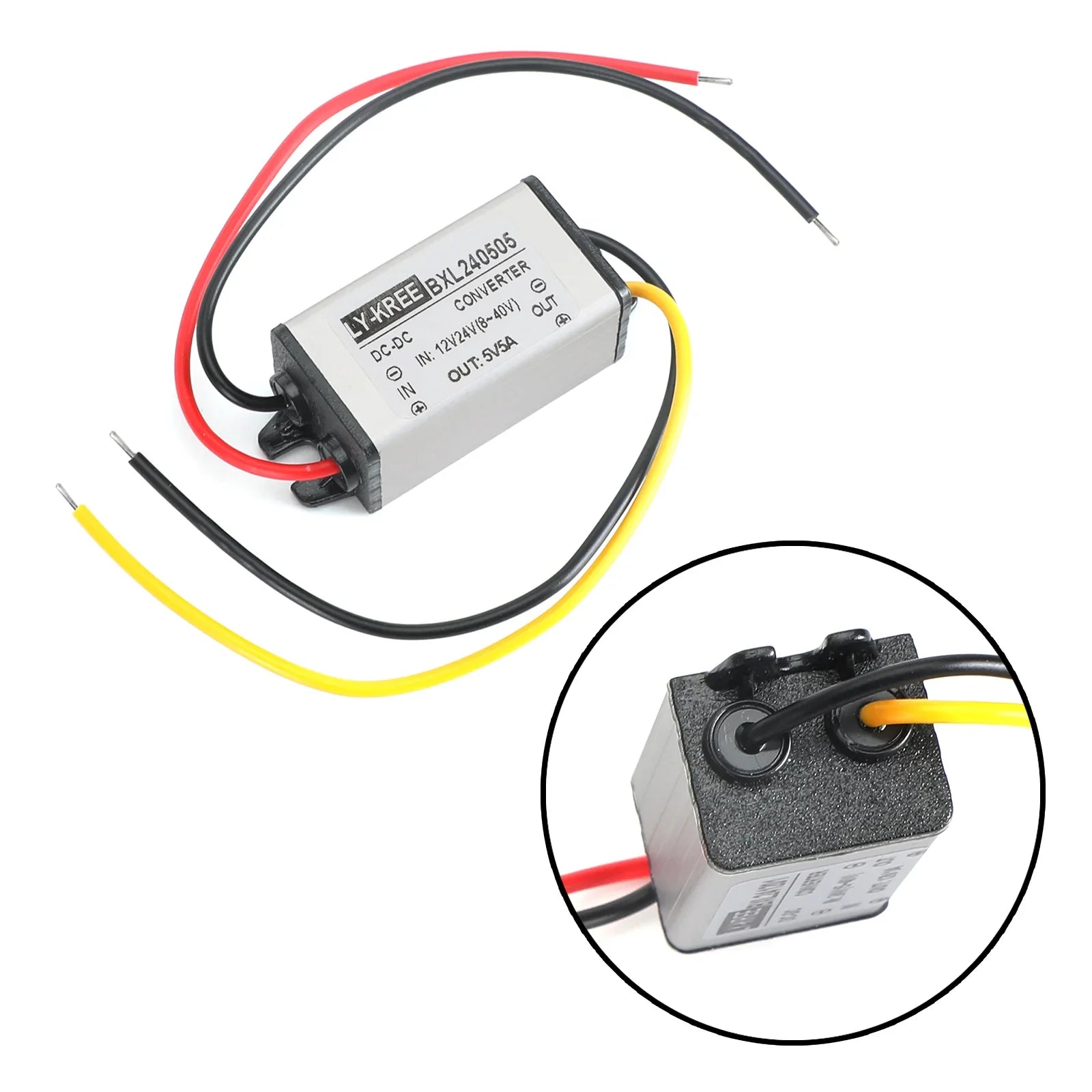 1 ~ 5A étanche convertisseur DC/DC régulateur d'alimentation 12V/24V abaisseur à 5V