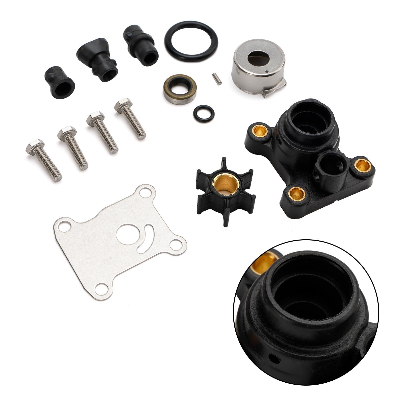 Kit girante pompa acqua per fuoribordo Johnson Evinrude 8-15HP con alloggiamento 18-3327