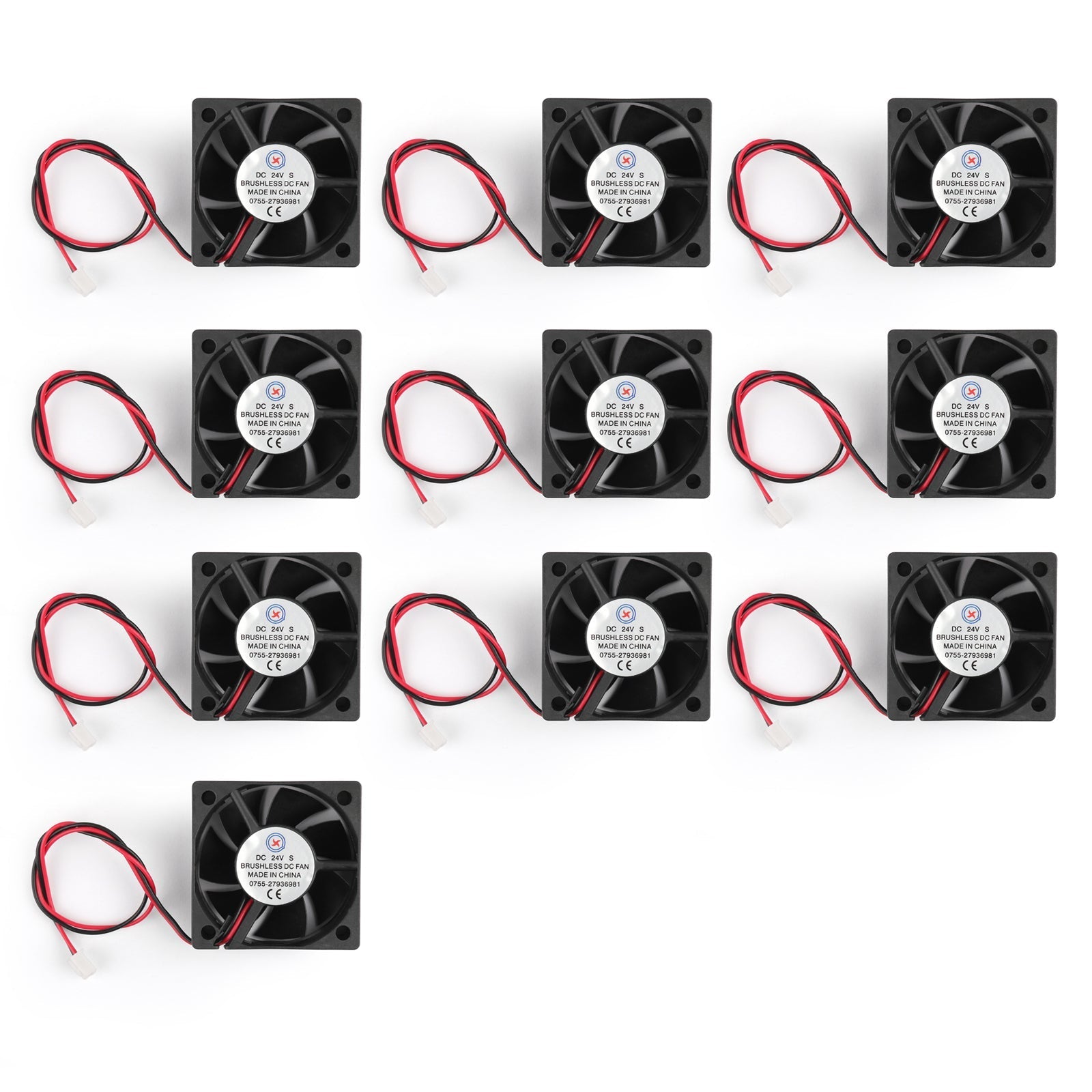 10PCS DC Brushless Refroidissement PC Ordinateur Ventilateur 24V 5020s 50x50x20mm 2 Broches Fil