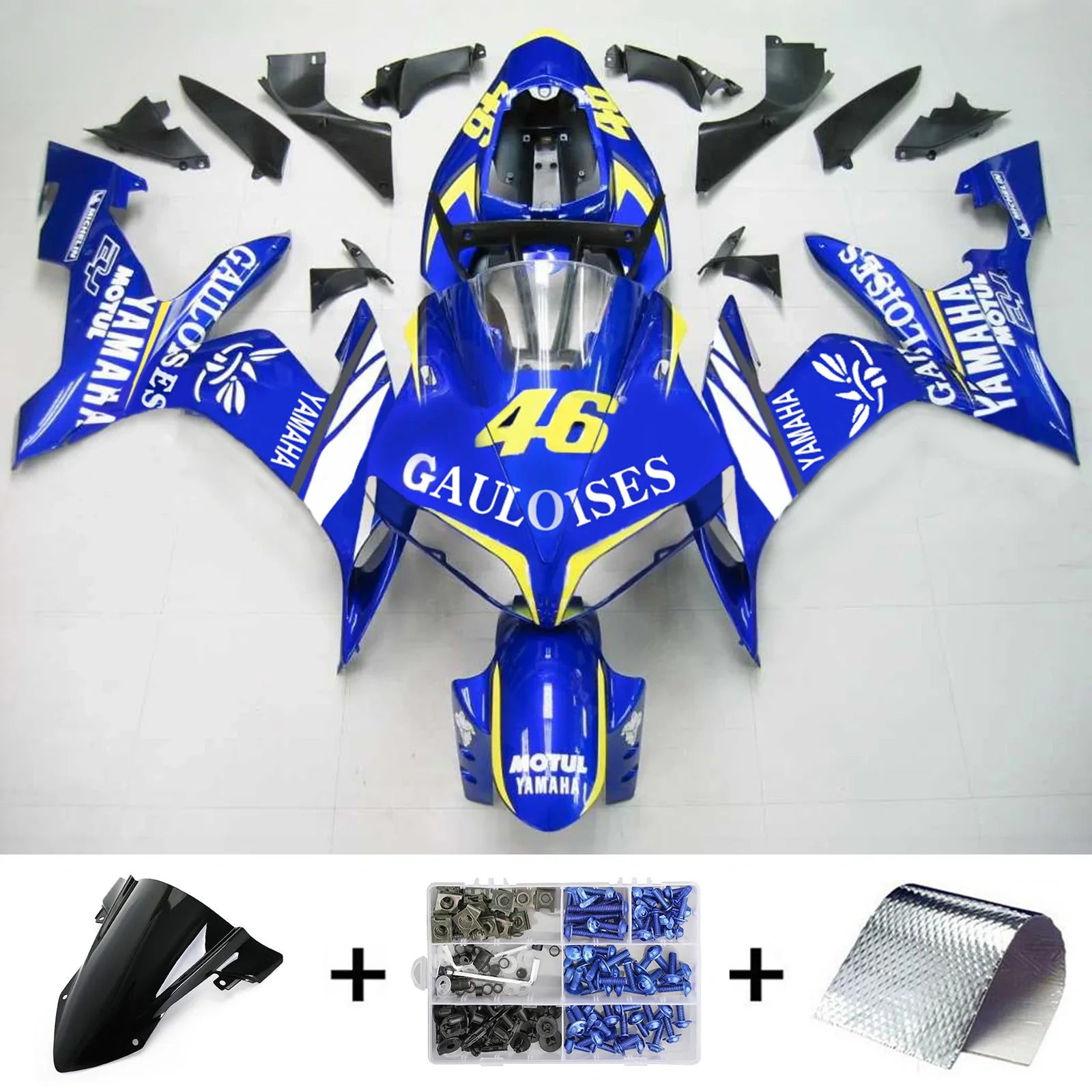 Kit de carénage Amotopart pour Yamaha YZF 1000 R1 2004-2006 générique