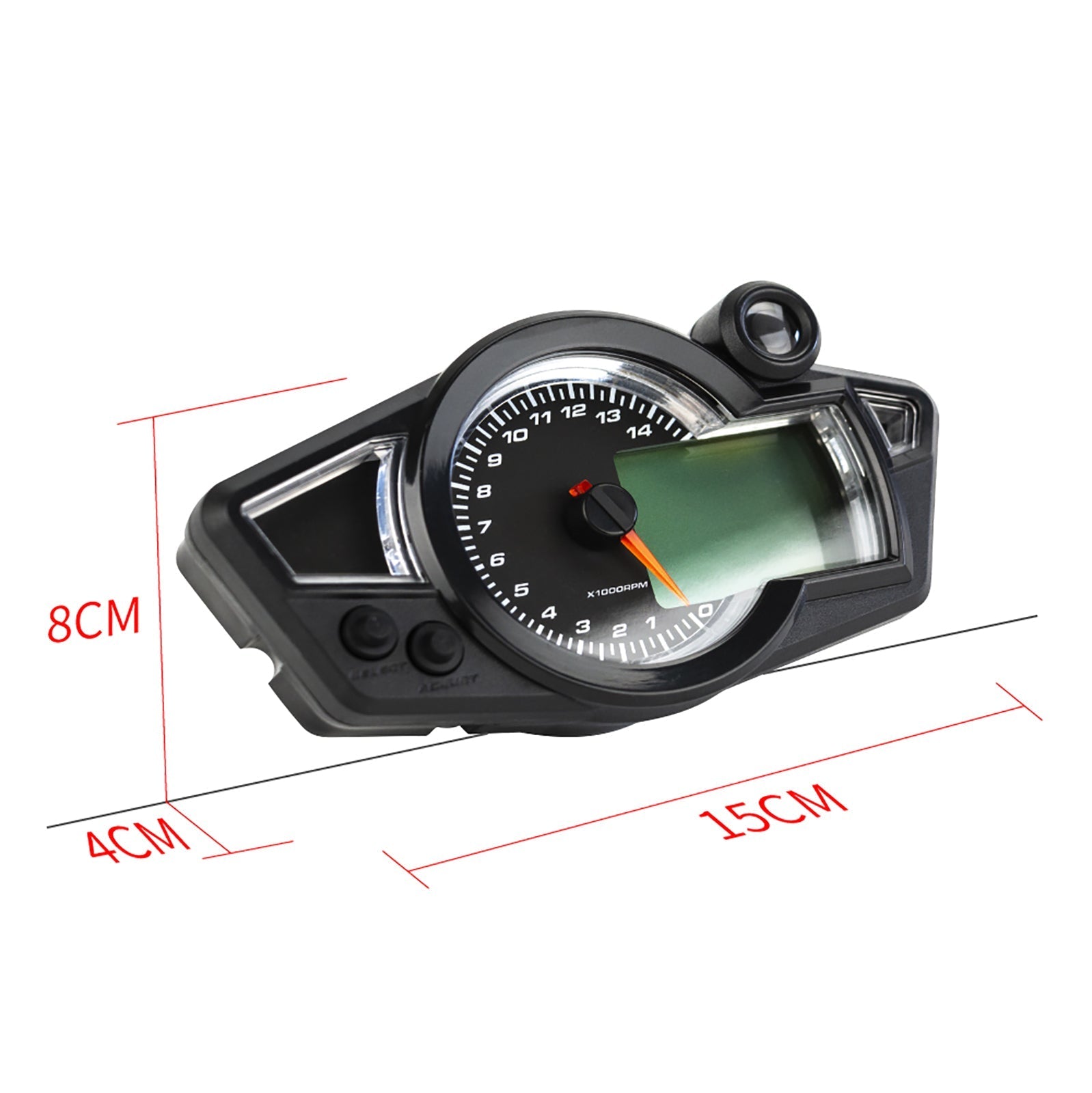 Uniwersalny obrotomierz motocyklowy Cyfrowy wyświetlacz LCD 1-6 prędkościomierz Ogólny prędkościomierz