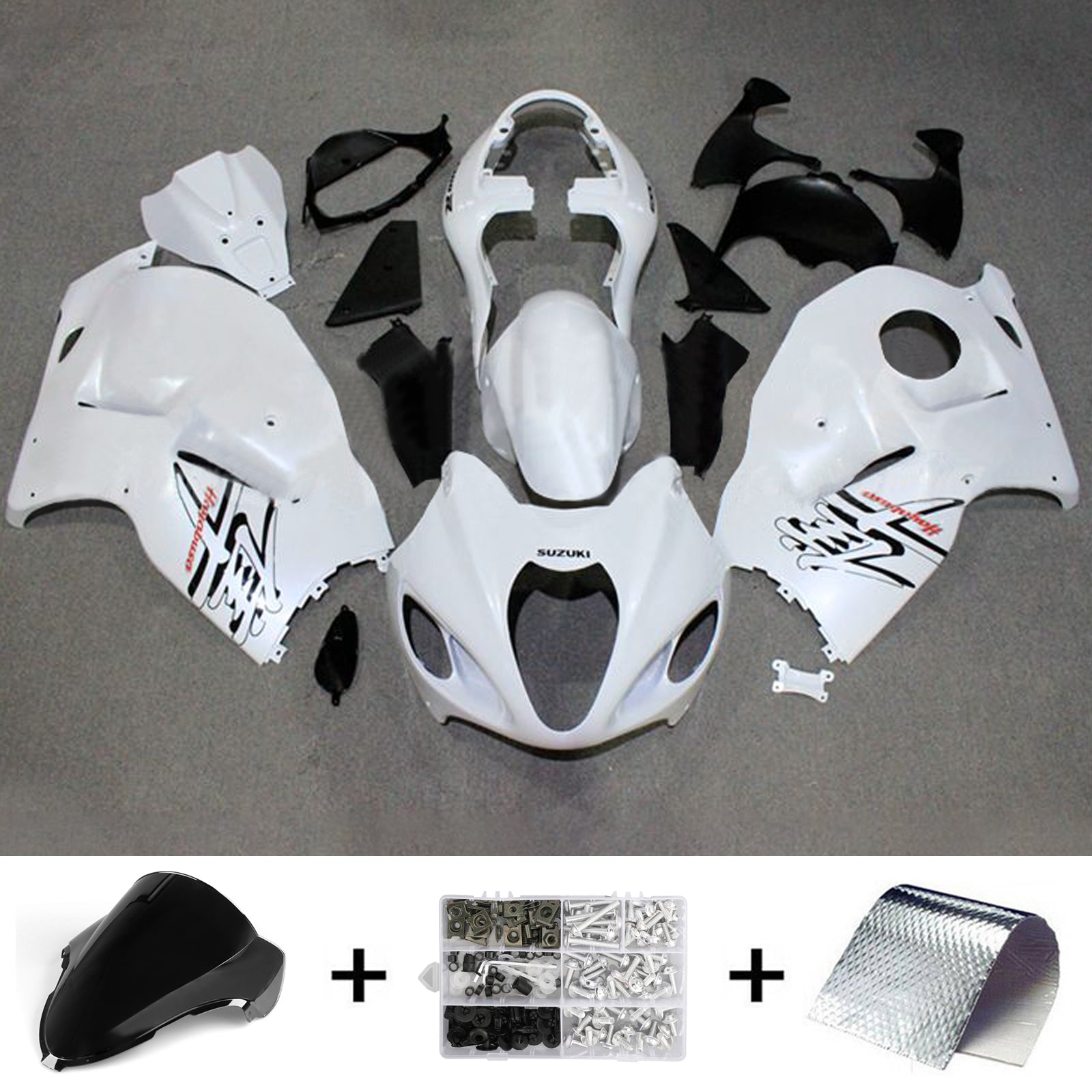 Amotopart Suzuki Hayabusa GSX1300R 1999-2007 Kit de carenado de carrocería de plástico ABS