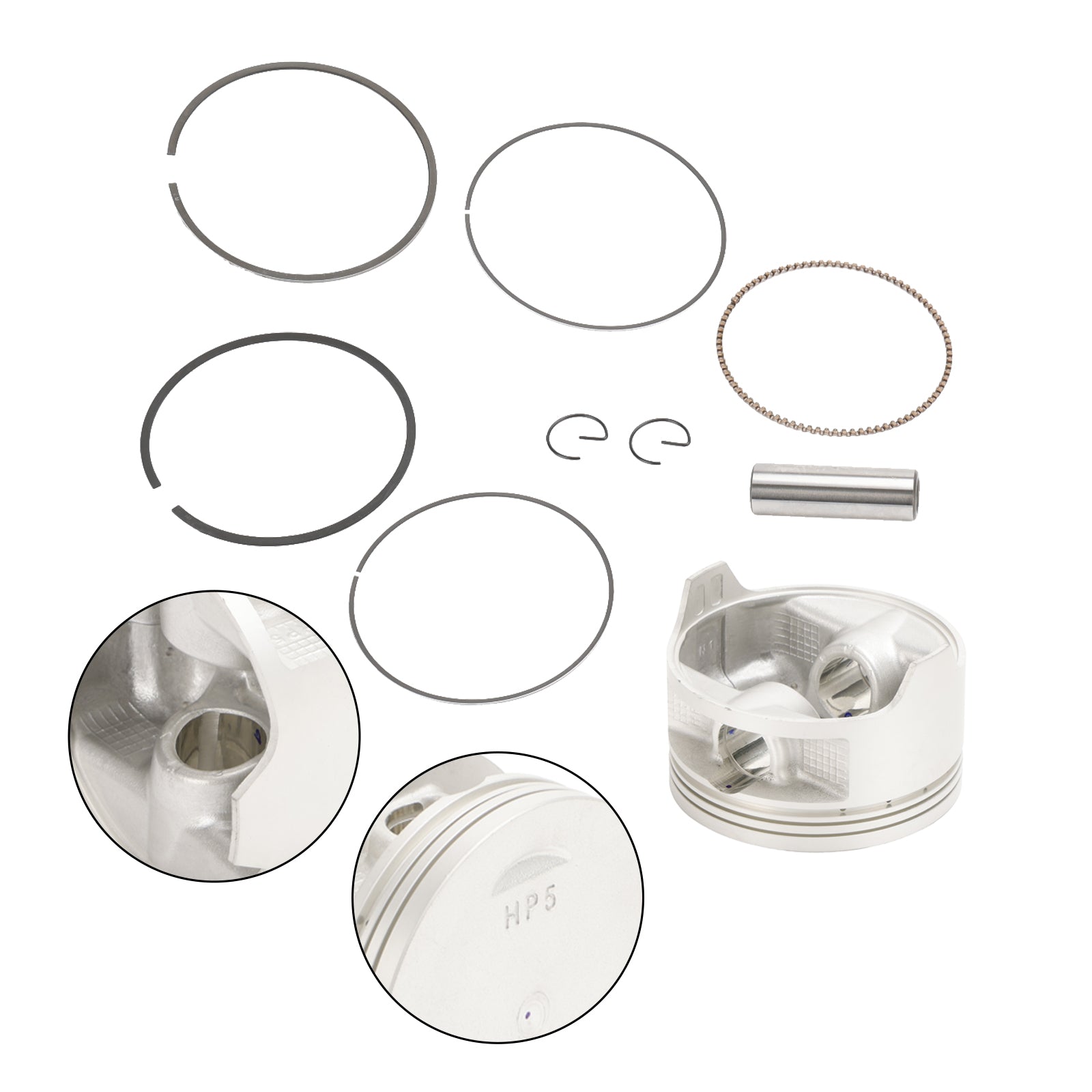 Kit de reconstrucción de segmentos de pistón Honda Rancher Trx420 2007-2018, diámetro estándar 86,5 mm