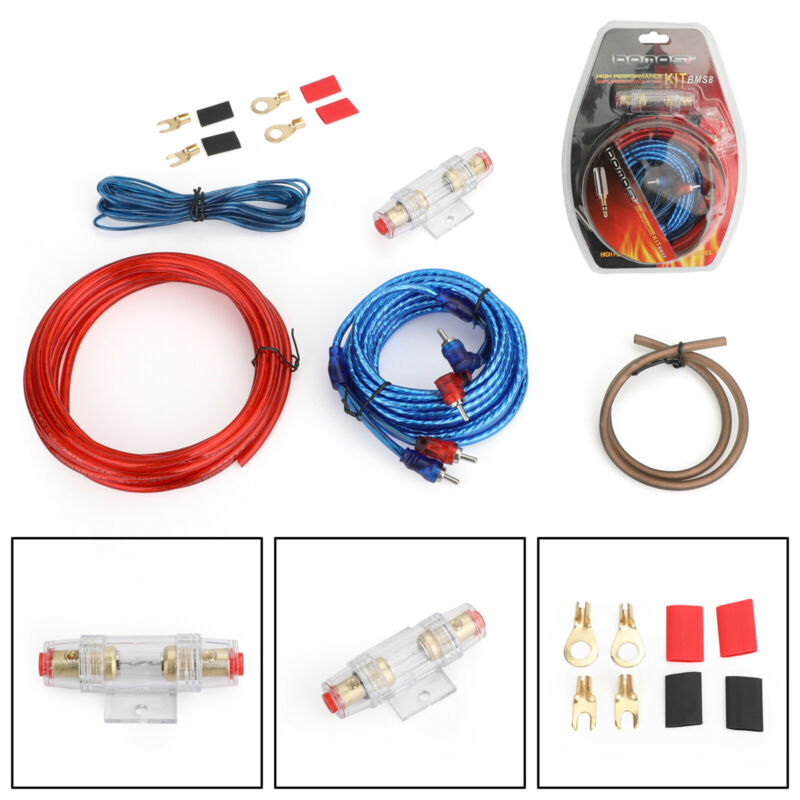 Wire Sub Car Amplificateur RCA FUSE Câblage 1500W Amp 10 GAUGE Kit de câblage audio Câble