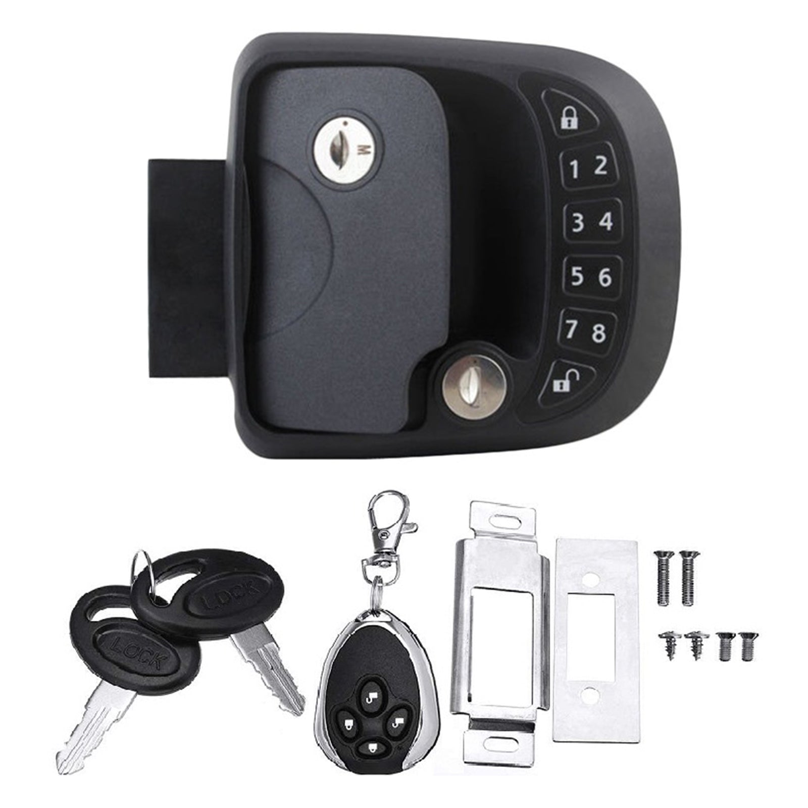 RV Lock Key 'Compact Keyless Entry' Key Keyboard Remolque de barco con accesorios de bloqueo remoto