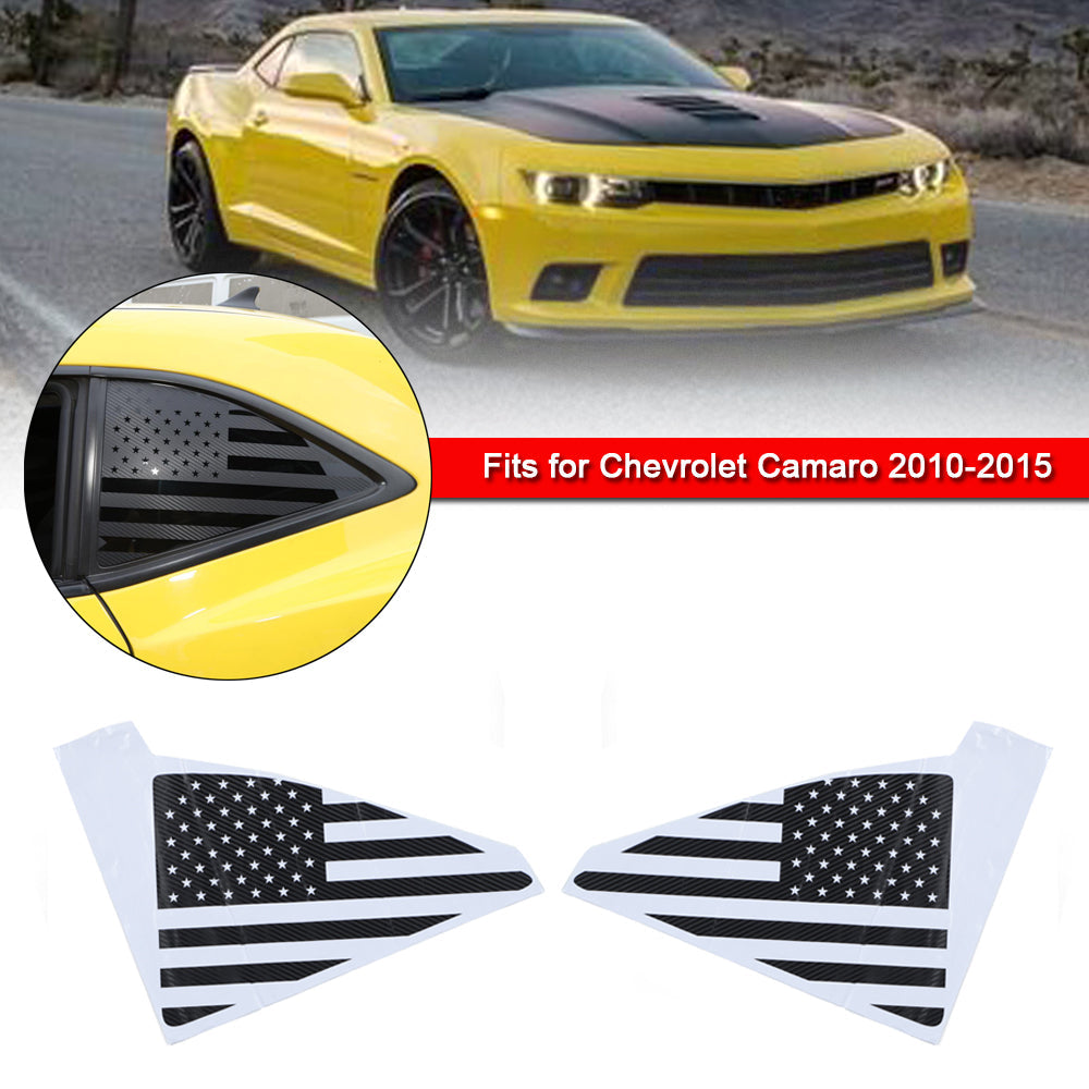 Trasero Wishbone cuarto ventana EE. UU. bandera calcomanía pegatina Trim para Camaro 2010-2015 genérico