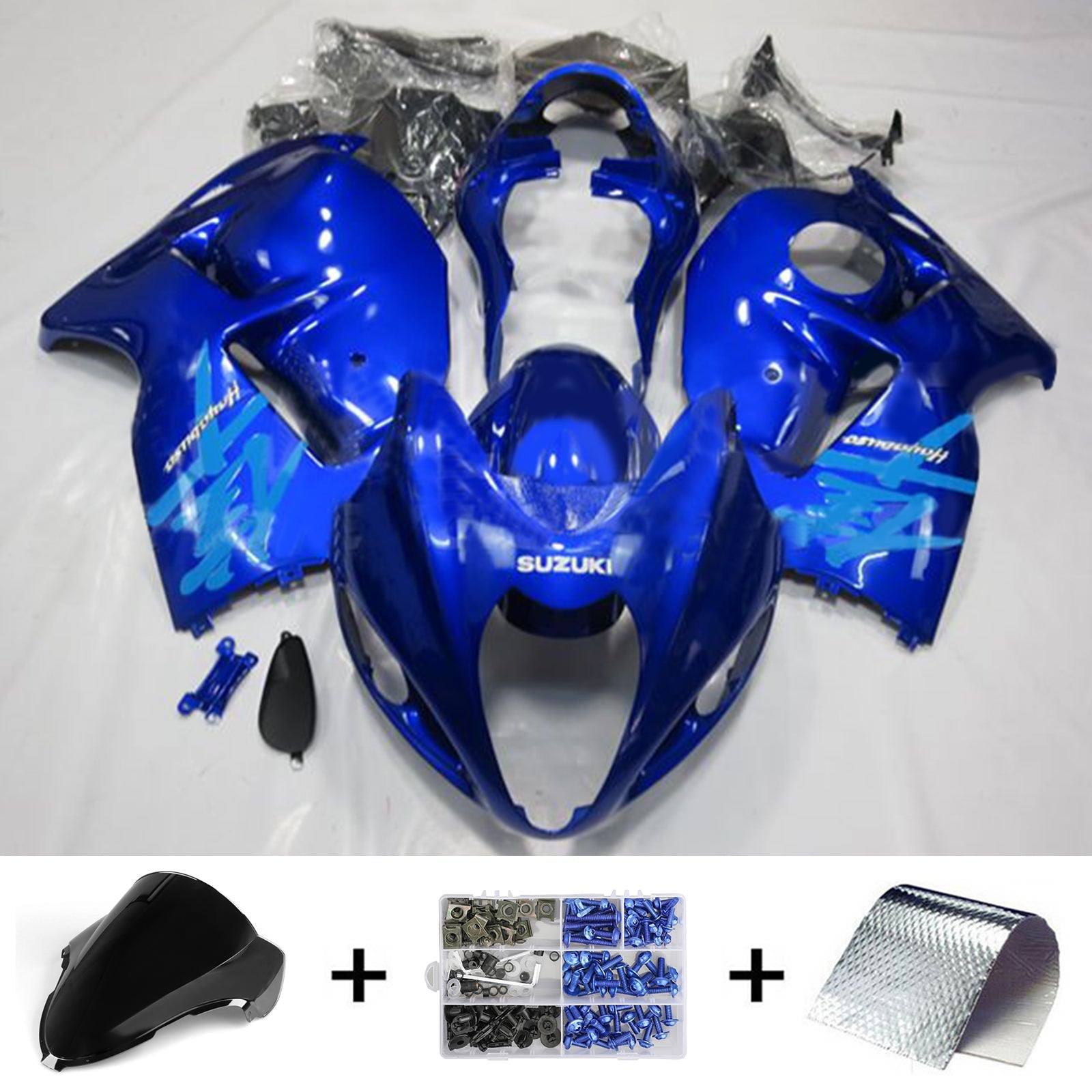 Amotopart Suzuki Hayabusa GSX1300R 1999-2007 Kit carena carrozzeria in plastica ABS