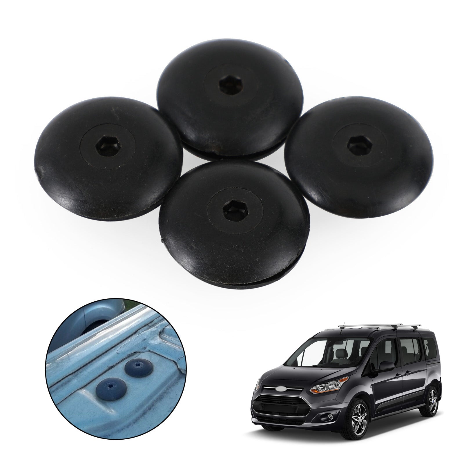 Lot de 4 vis de boulon de trou de galerie de toit avec joint d'étanchéité pour Ford Transit Custom 2012-2021 générique